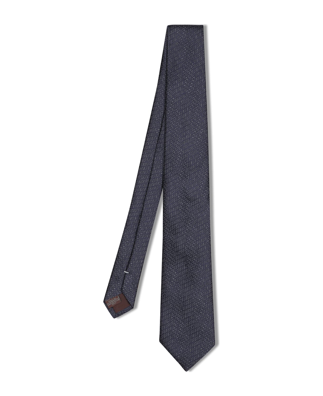 Canali Geometric Blue Tie 8cm - Blue