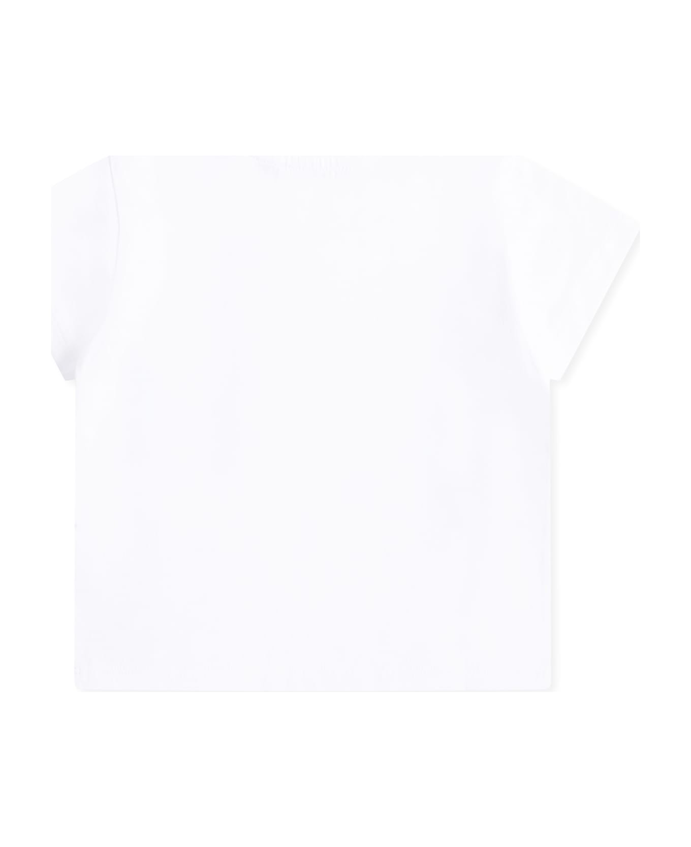Dolce 
Gabbana White T-shirt For Baby Boy With Logo - White