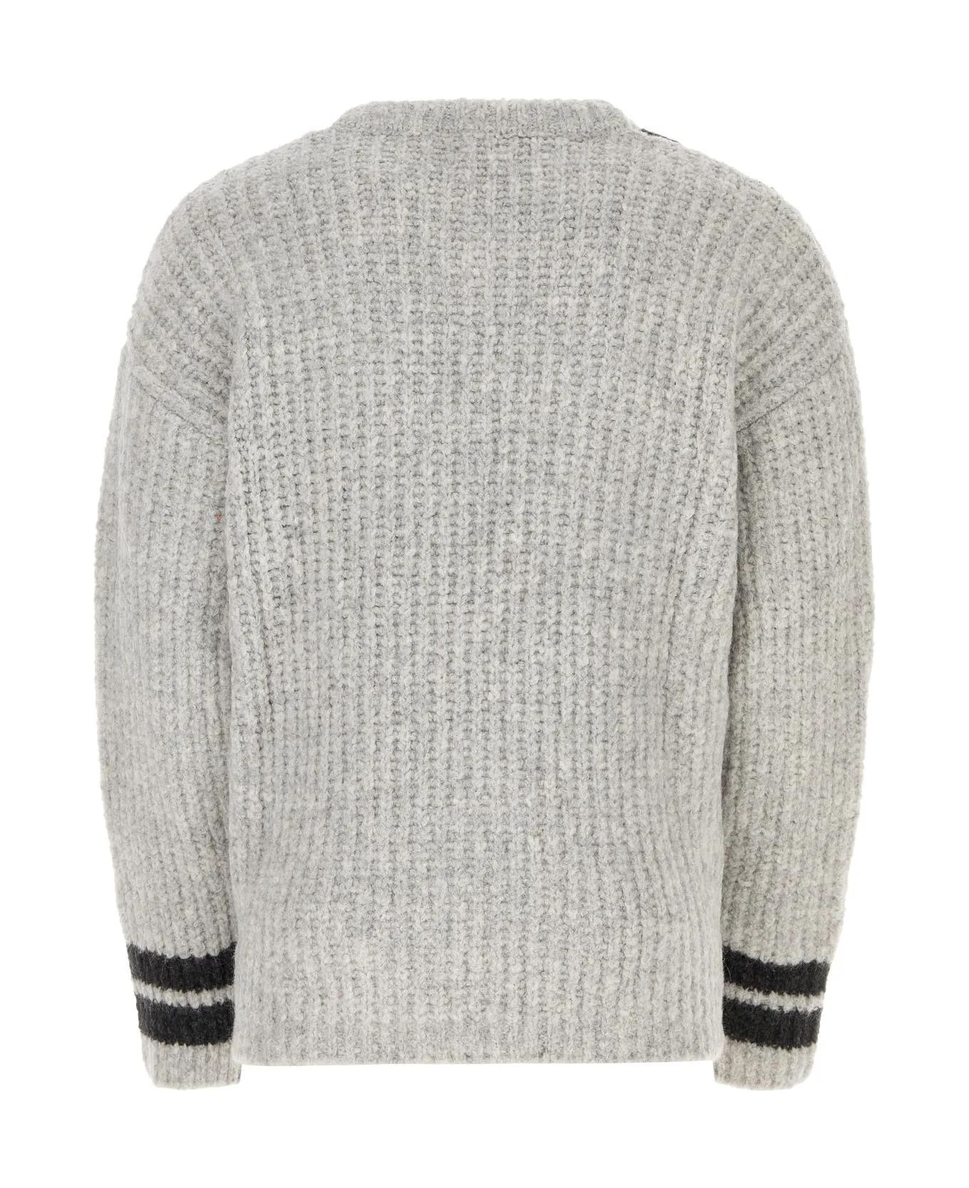 ERL Light Grey Knit Sweater - Grey