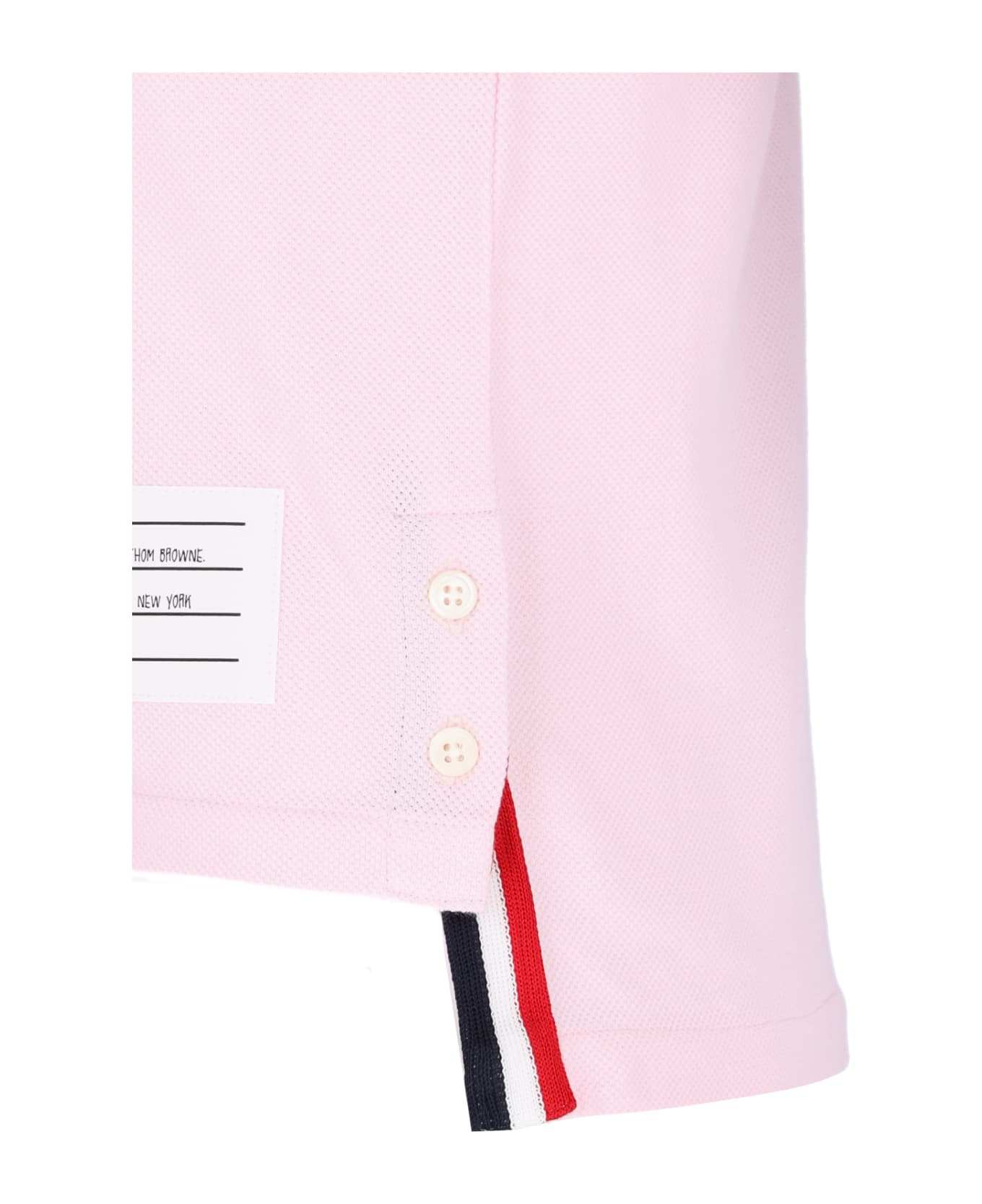 Thom Browne Tricolor Detail T-shirt On The Back - Pink