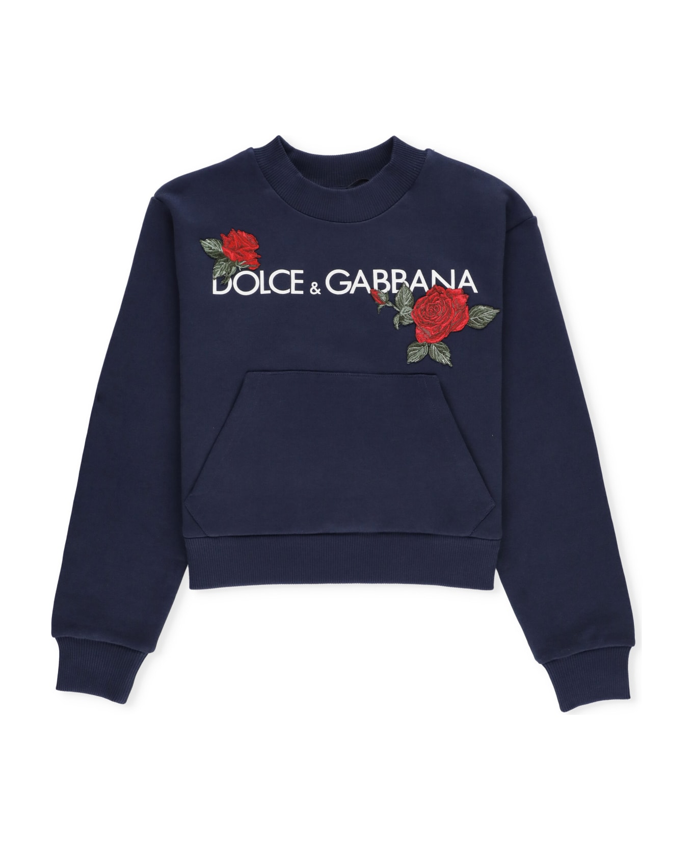 Dolce & Gabbana Sweatshirt With Logo - Blue ニットウェア＆スウェットシャツ