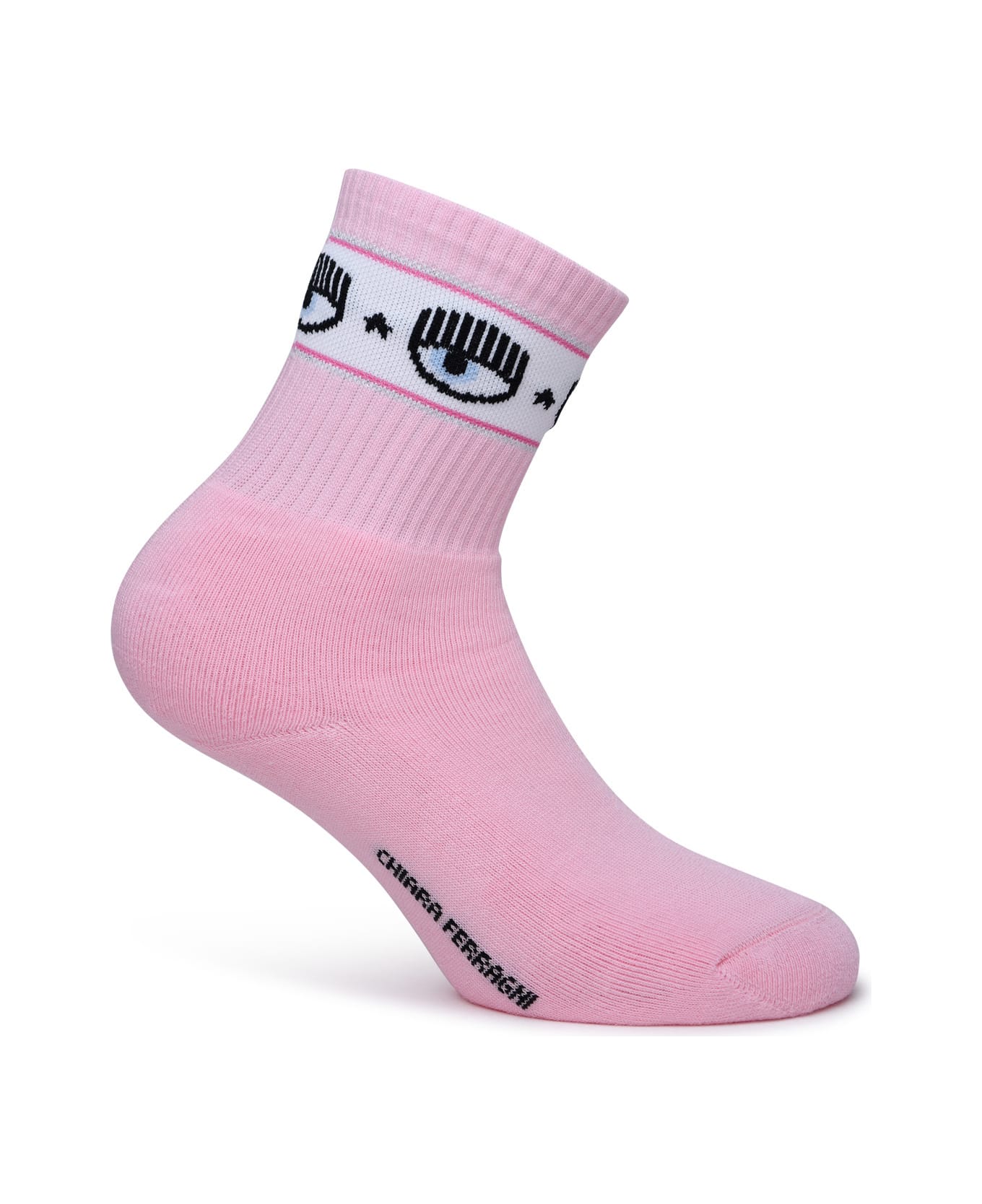 Chiara Ferragni Pink Cotton Blend Socks - Pink 靴下＆タイツ