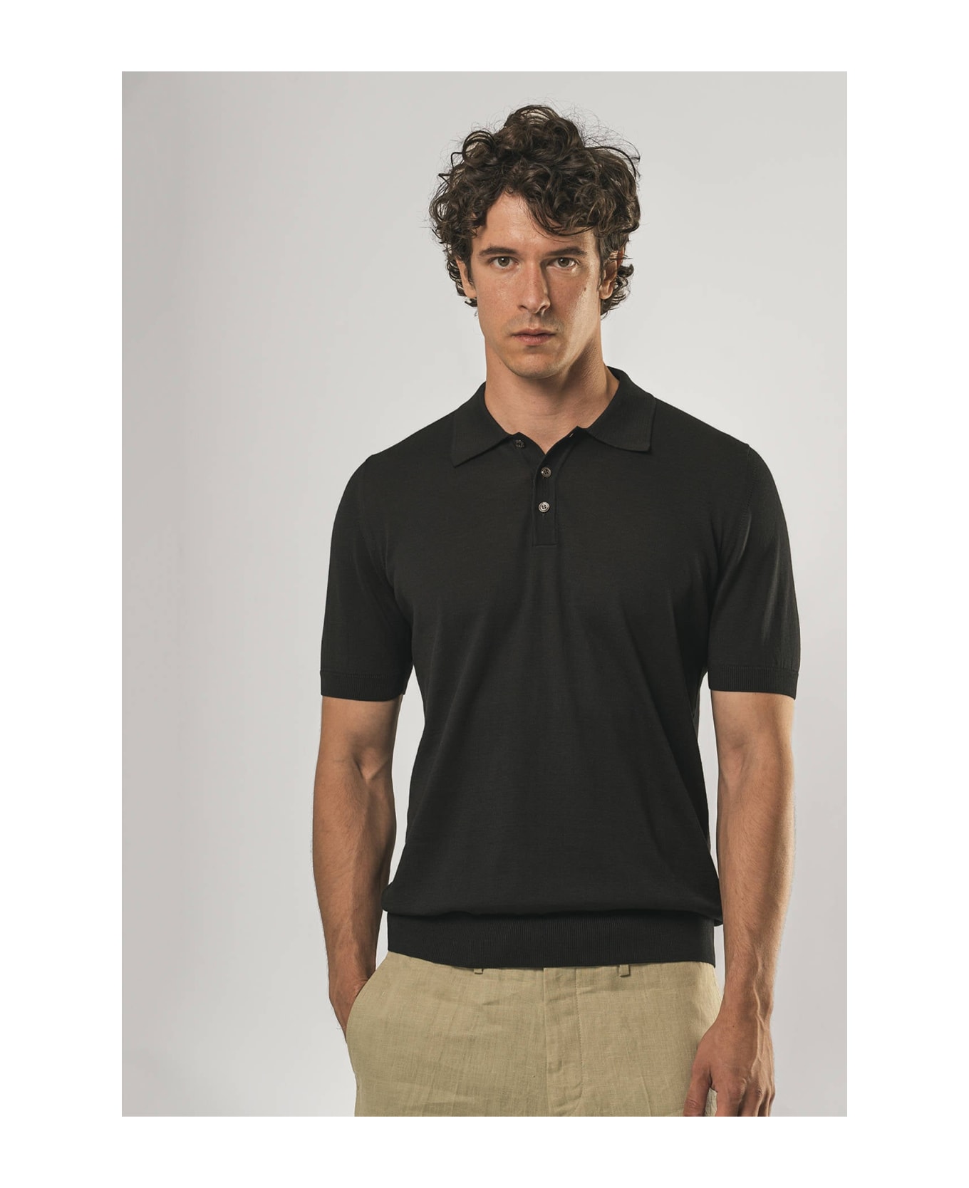 Larusmiani Ischia Polo Sweater - Black