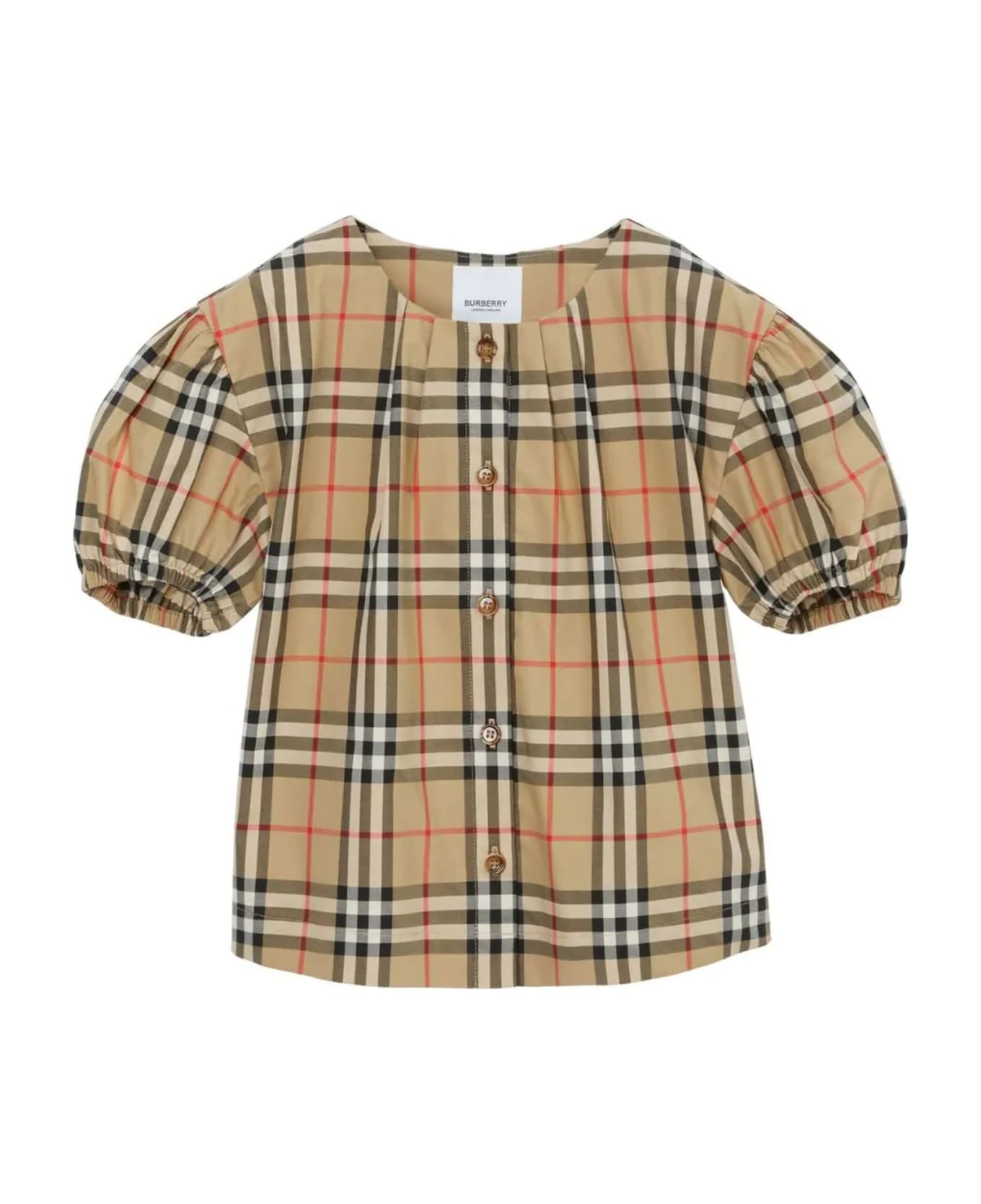 Burberry Kids Shirts Beige - Beige