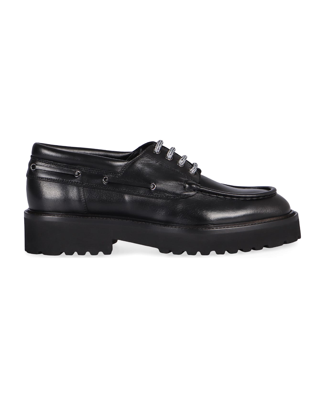 Doucal's Leather Lace-up Shoes - black