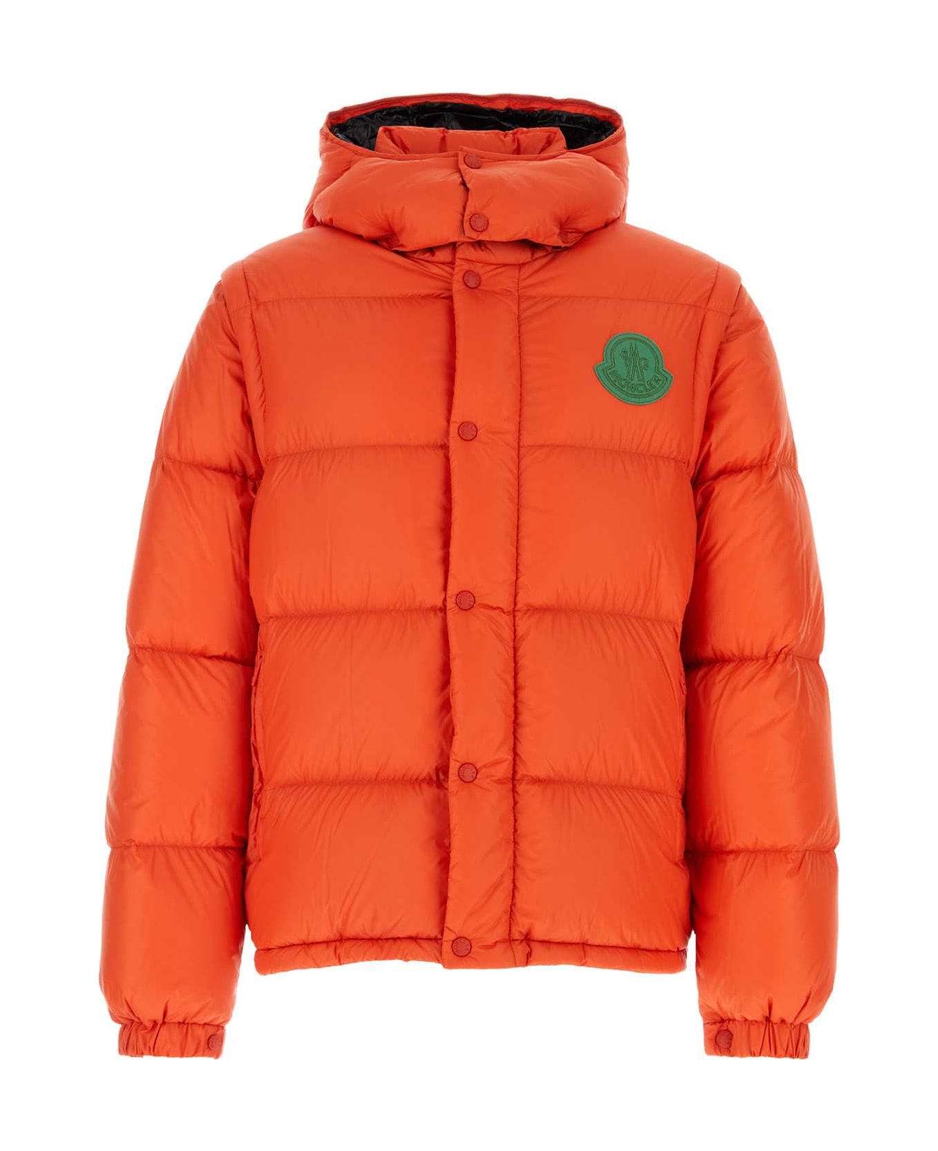Moncler Orange Nylon Cyclone Down Jacket - 347