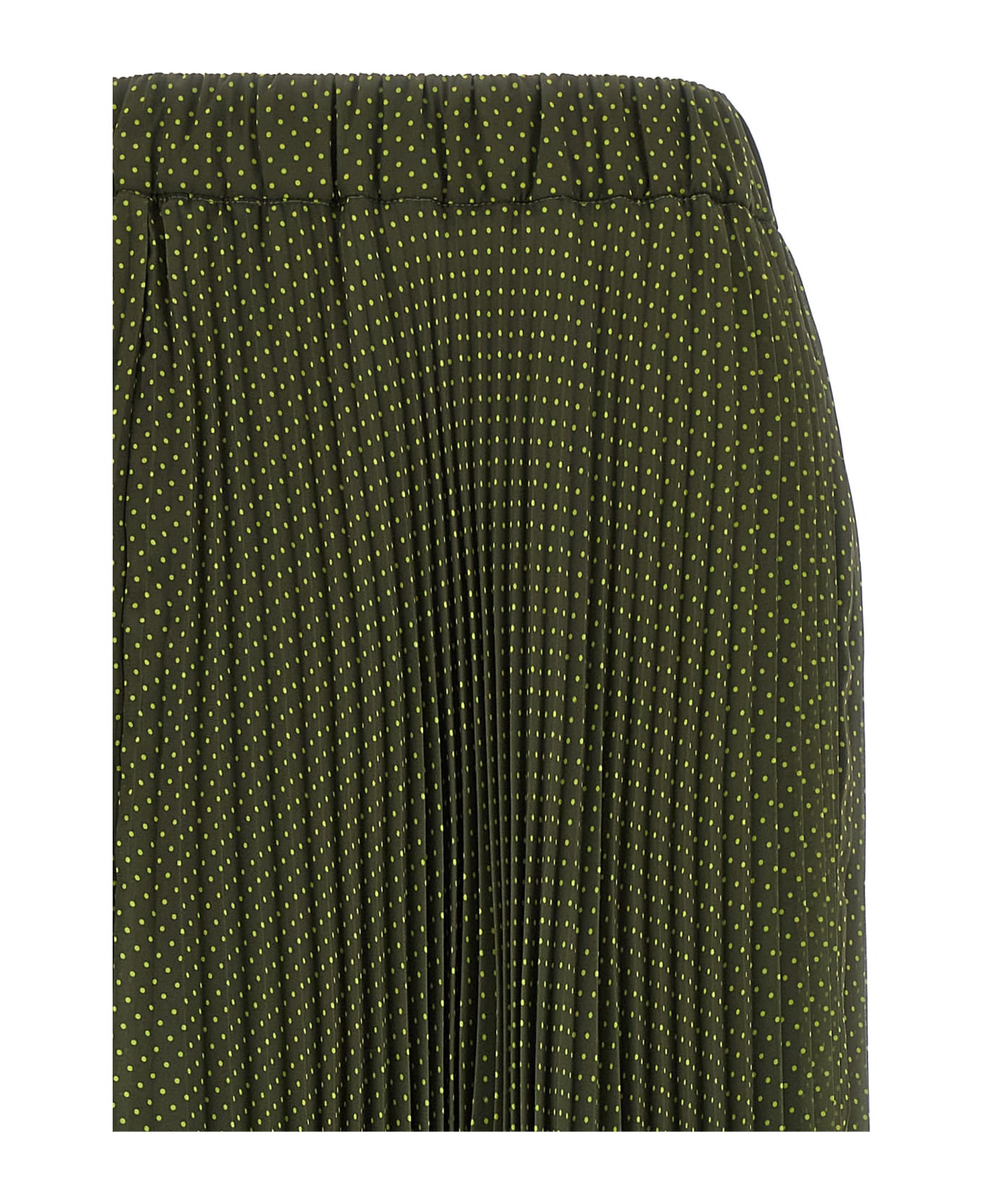 Parosh Pol Polky Plisè Skirt - Green