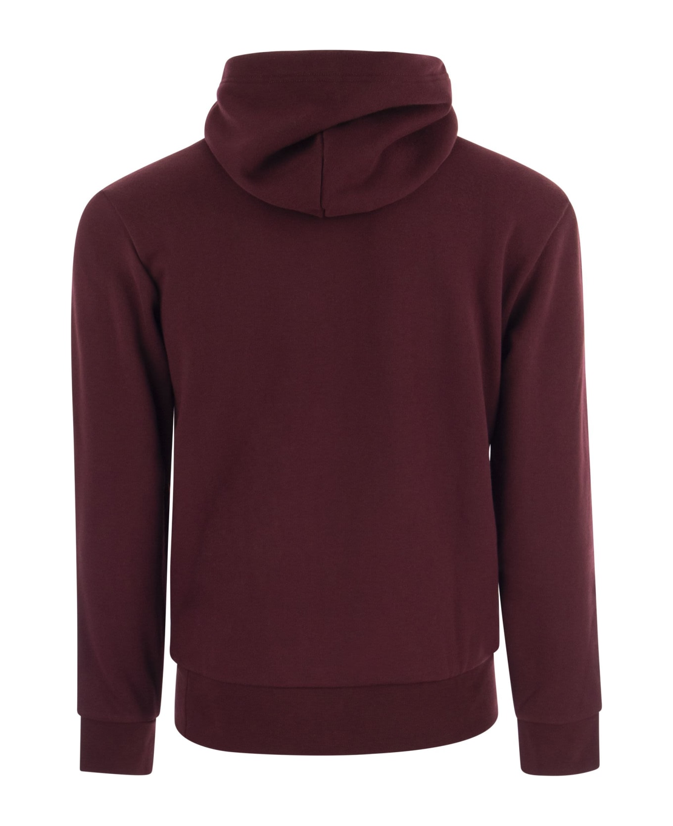 Polo Ralph Lauren Rl Sweatshirt With Hood And Logo - Bordeaux