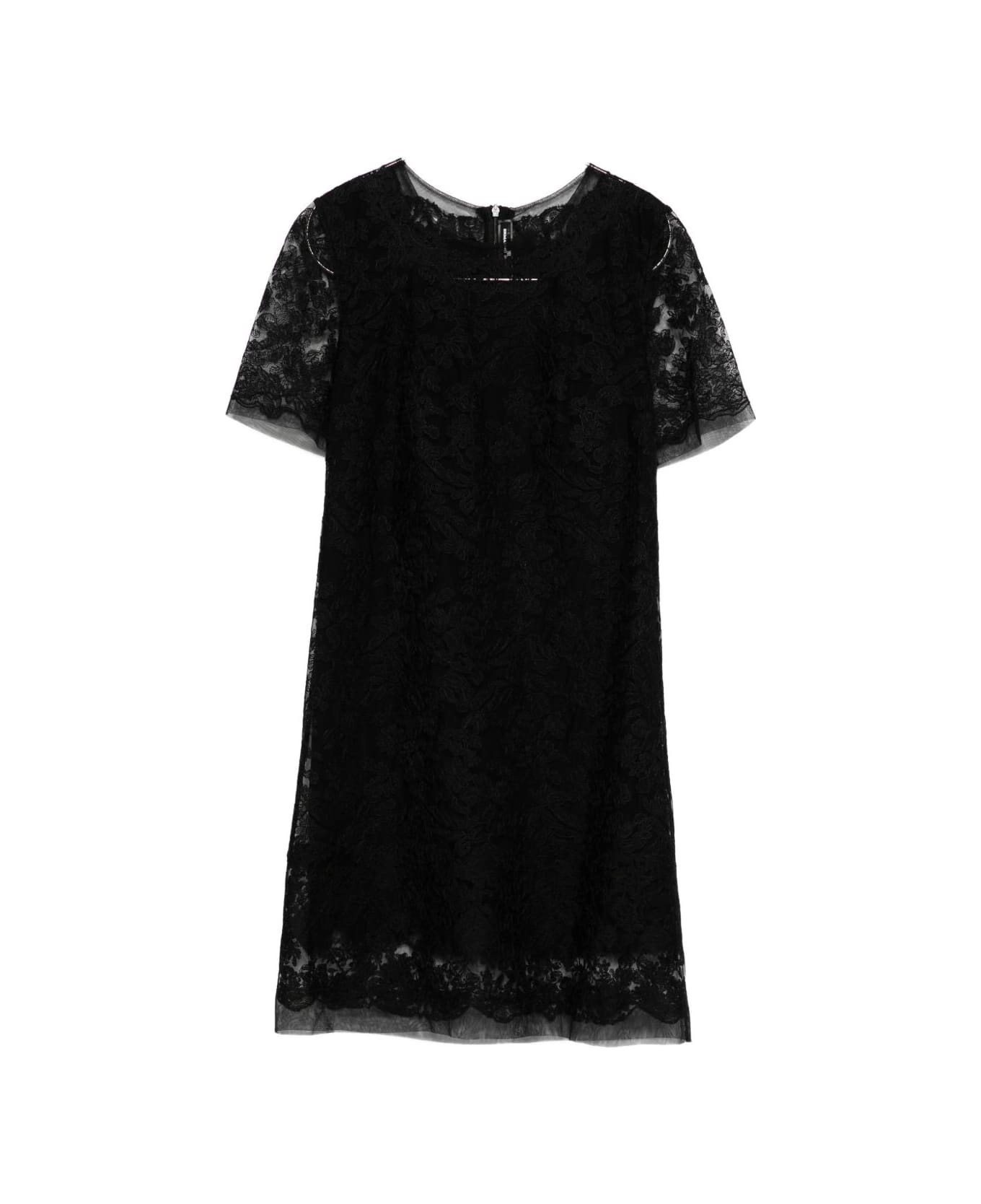 Ermanno Scervino Lace Short Dress - Black