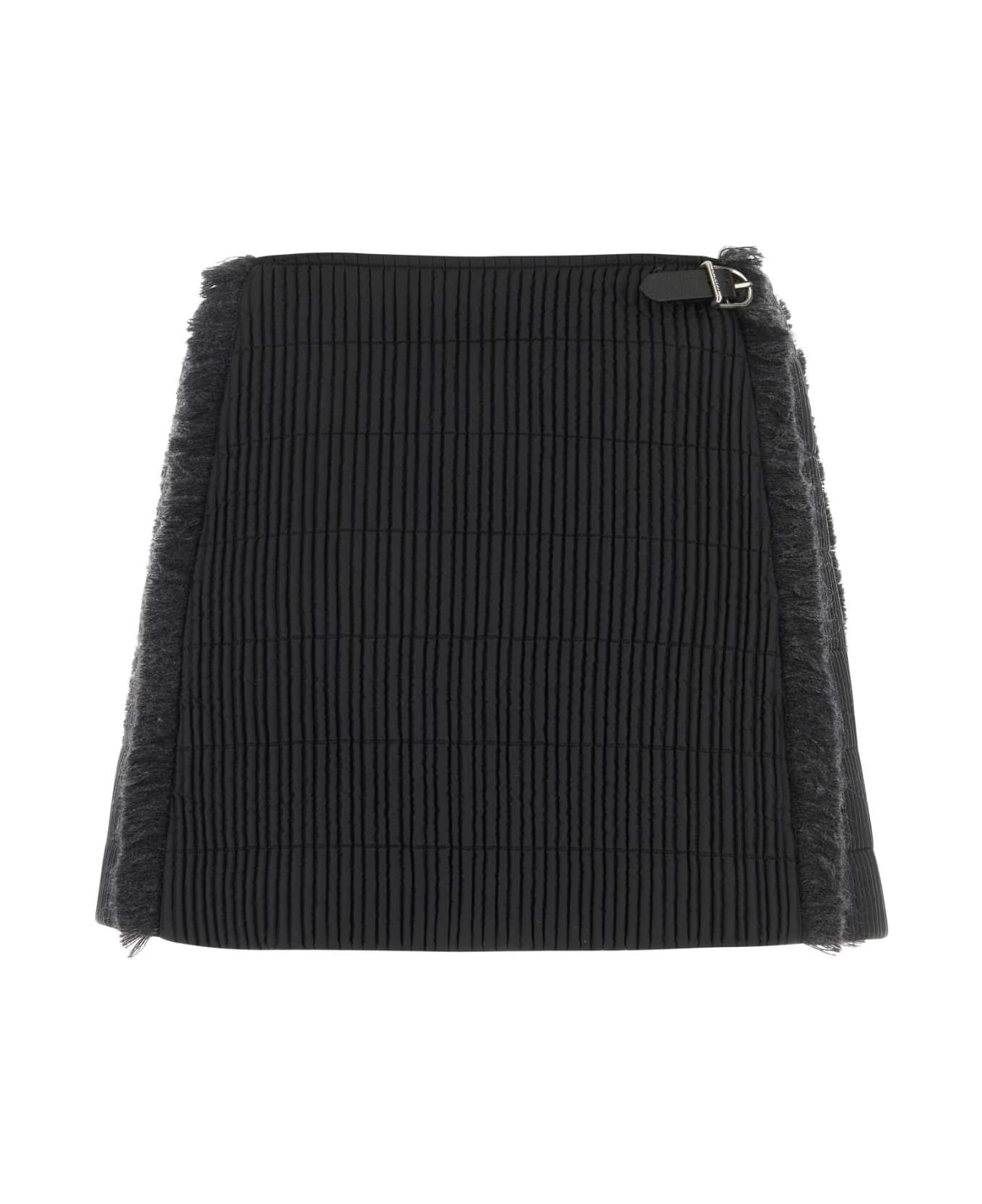Durazzi Milano Black Stretch Polyester Mini Skirt - BLACK スカート