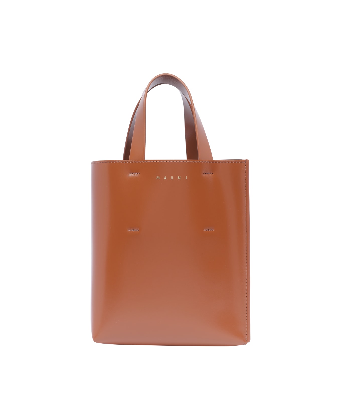 Marni Museo Bag Leather Mini - Brown トートバッグ