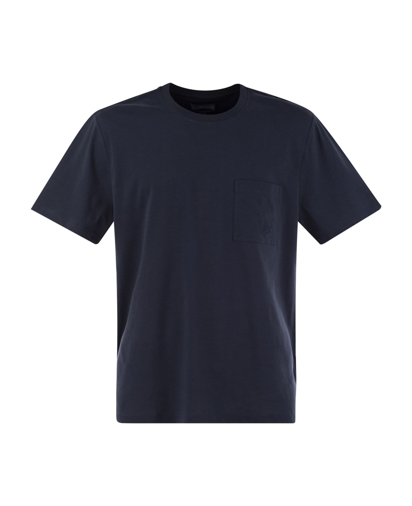 Vilebrequin Cotton T-shirt With Pocket - Marine Blue