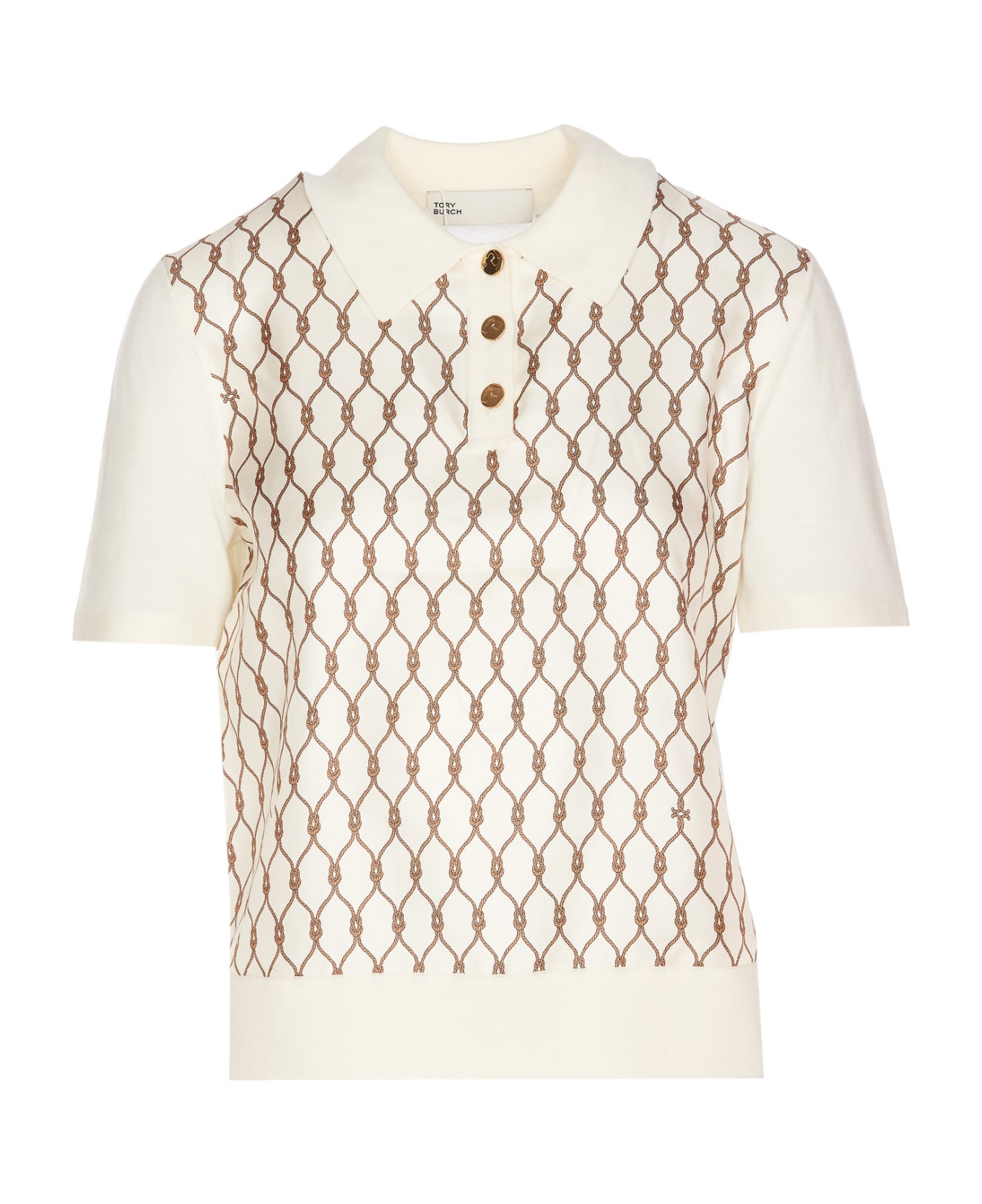 Tory Burch Polo - New Ivory Brown Knot