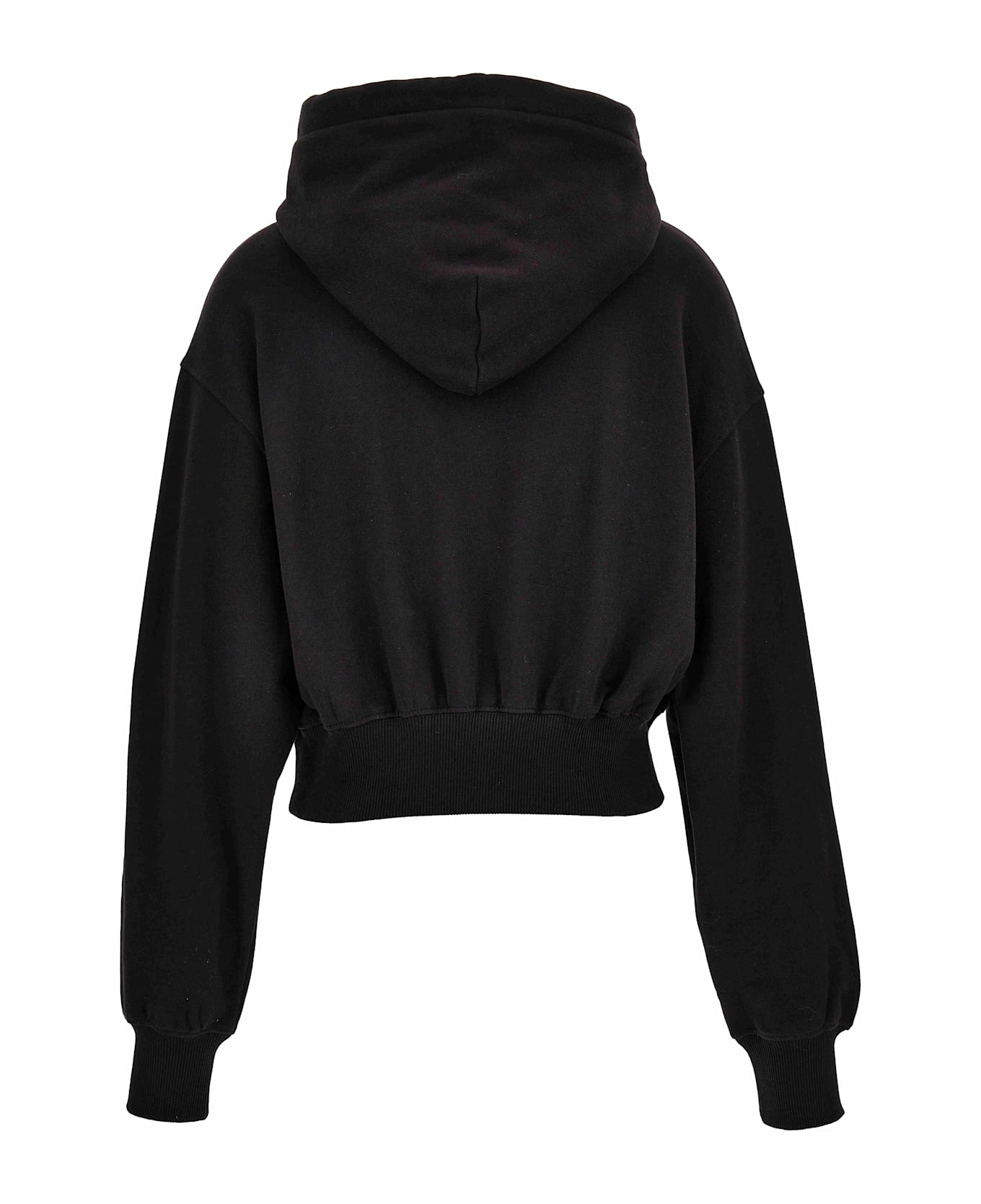Versace Jeans Couture Black Hoodie With Gold Logo - Black