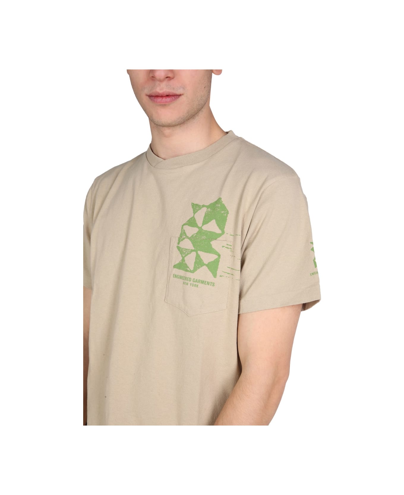 Engineered Garments Logo Print T-shirt - BROWN