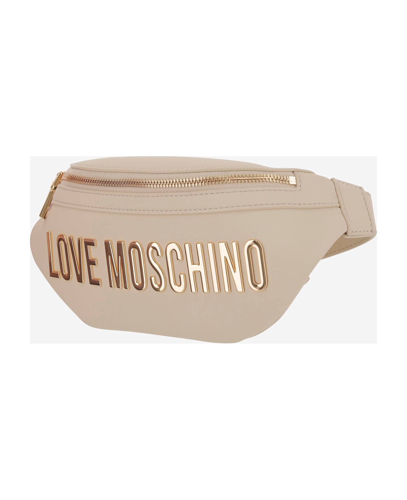 Love Moschino Eco-friendly Fanny Pack With Logo - Ivory
