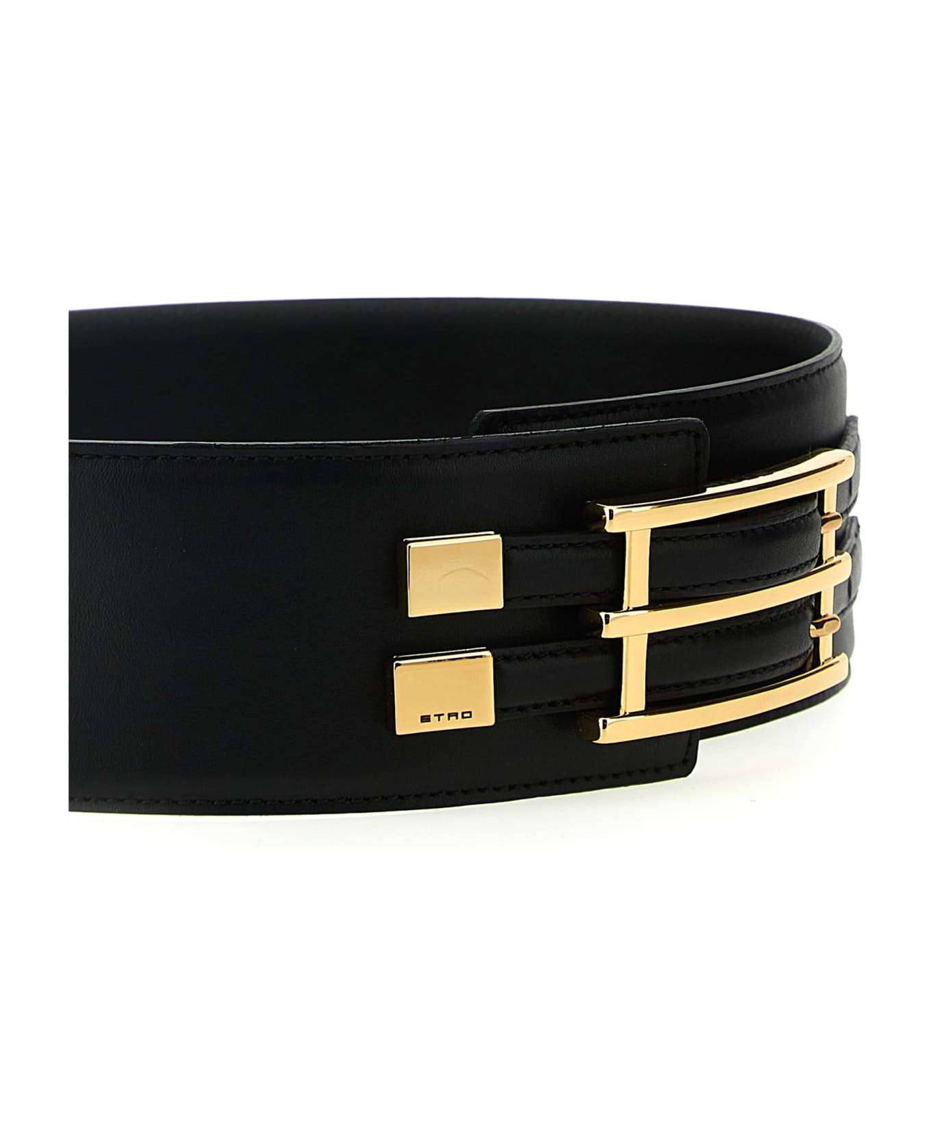 Etro Leather Belt - Black  