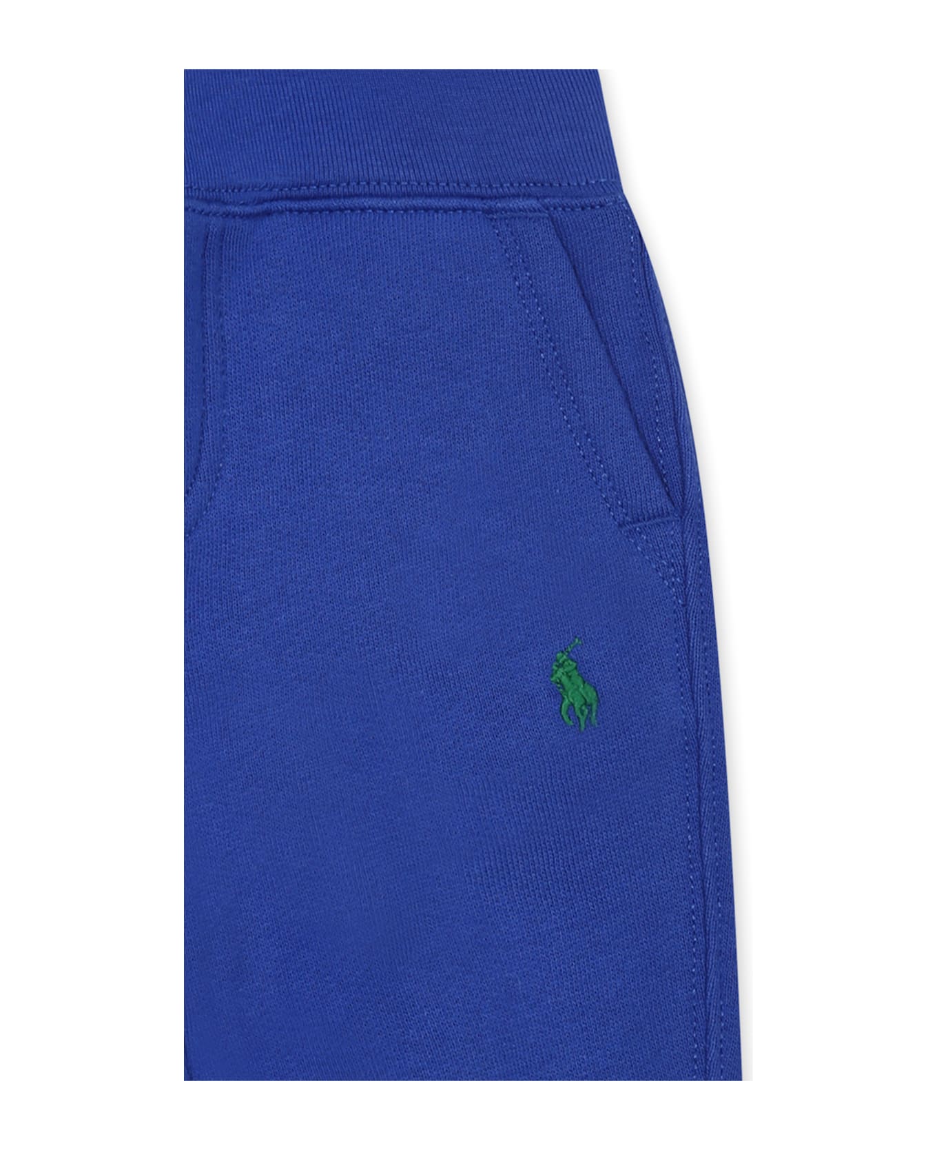 Ralph Lauren Blue Sweatshirt For Baby Boy With Horse - Blue