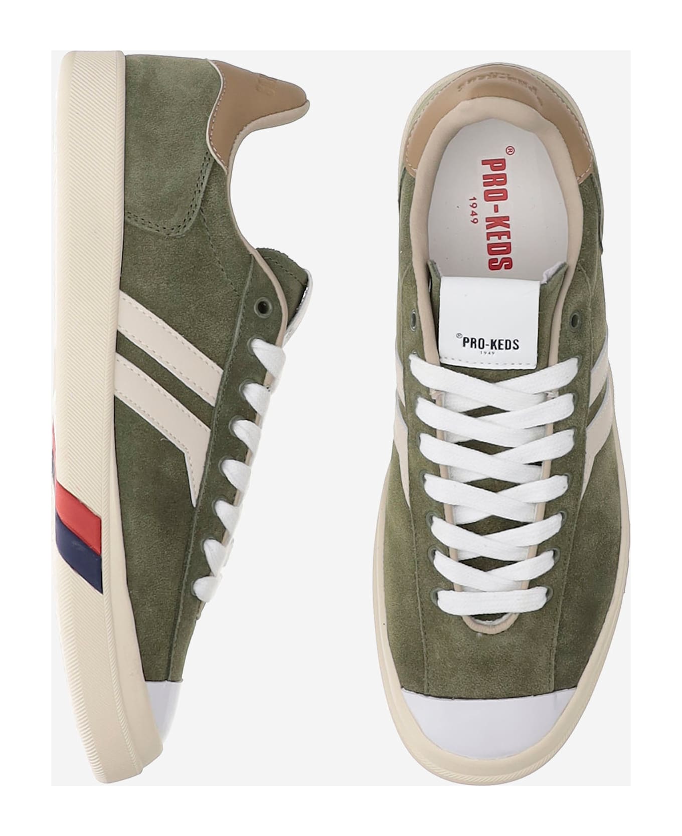 PRO-Keds Court Ace Suede Leather Sneakers - Green