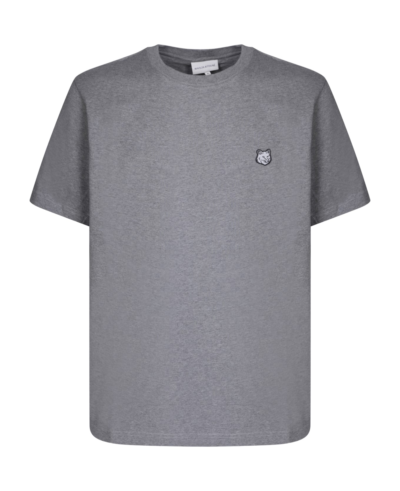 Maison Kitsuné Maison Kitsune' Grey Tonal Fox Head T-shirt - Grey