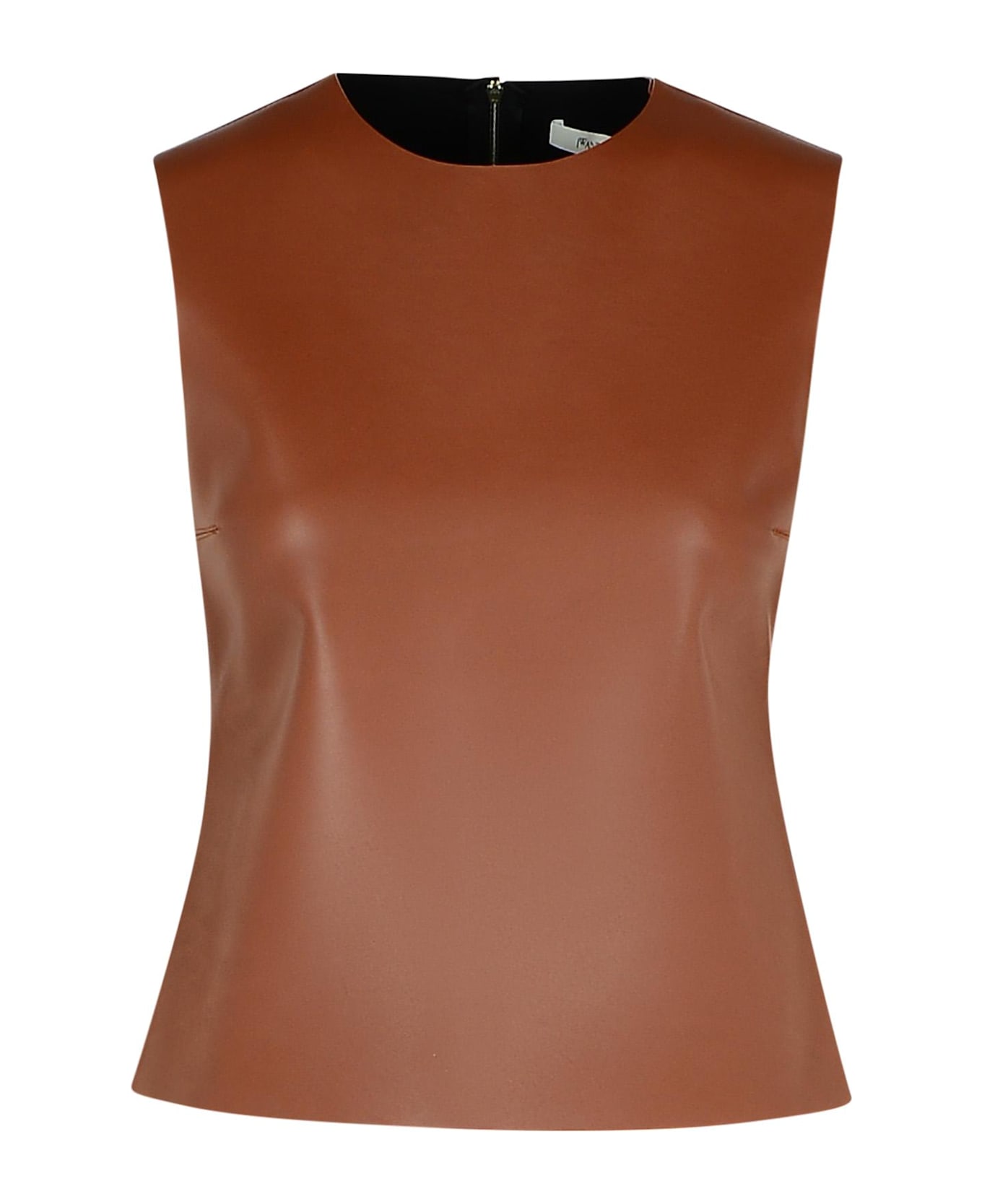 J.W. Anderson Brown Leather Tank Top - 621