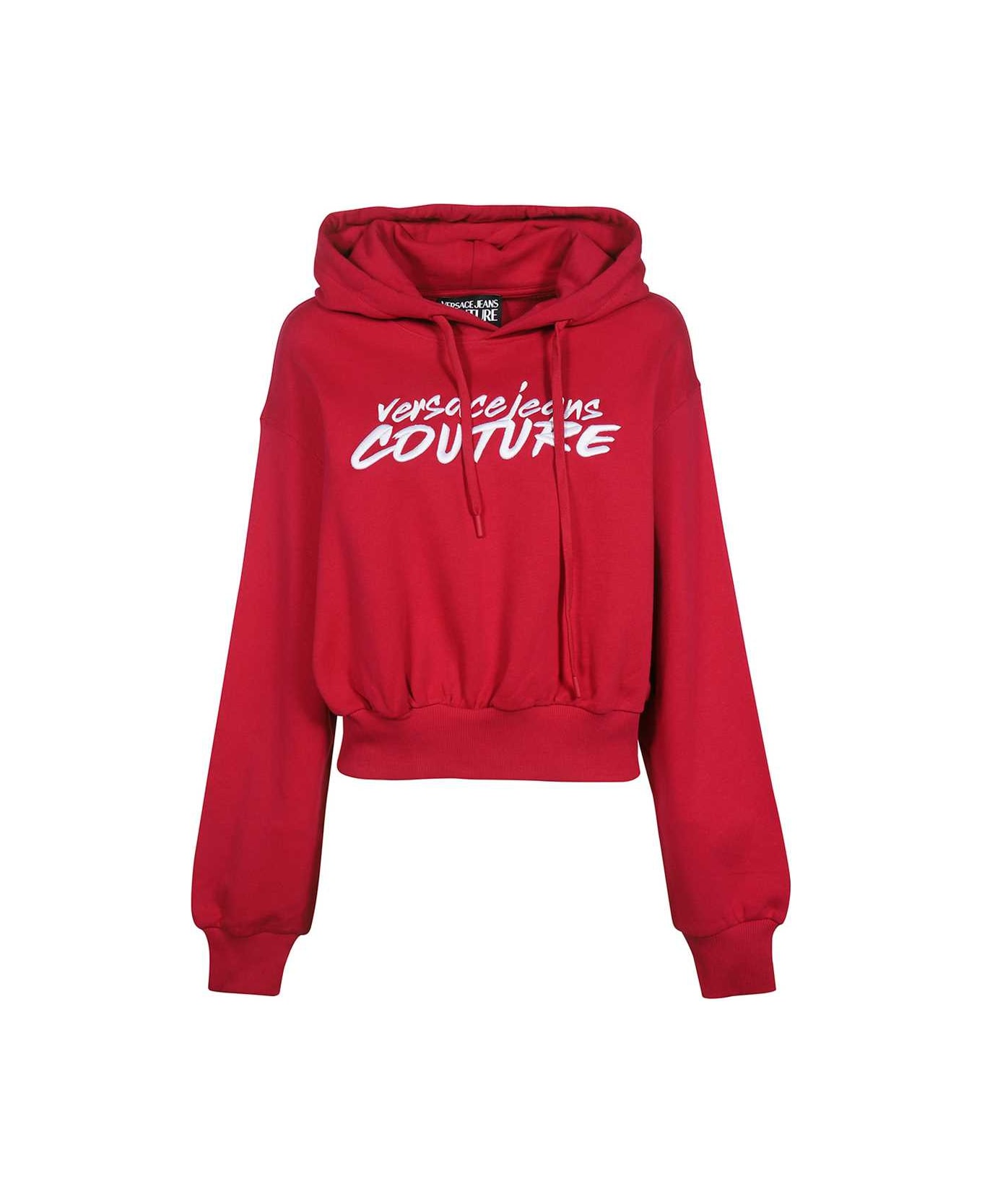 Versace Jeans Couture Cotton Hoodie - red