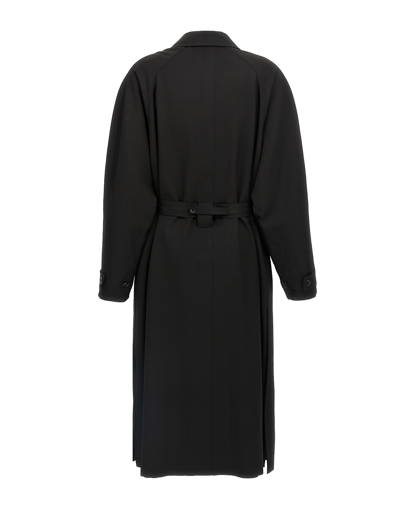 Lemaire Wool Trench Coat - Black  