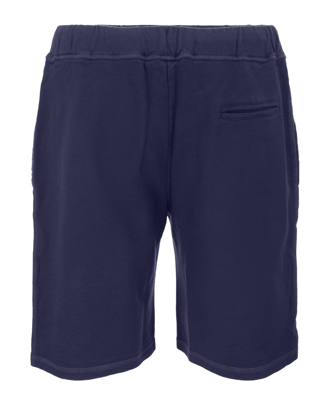 Fedeli Cotton Shorts With Drawstring - Blue