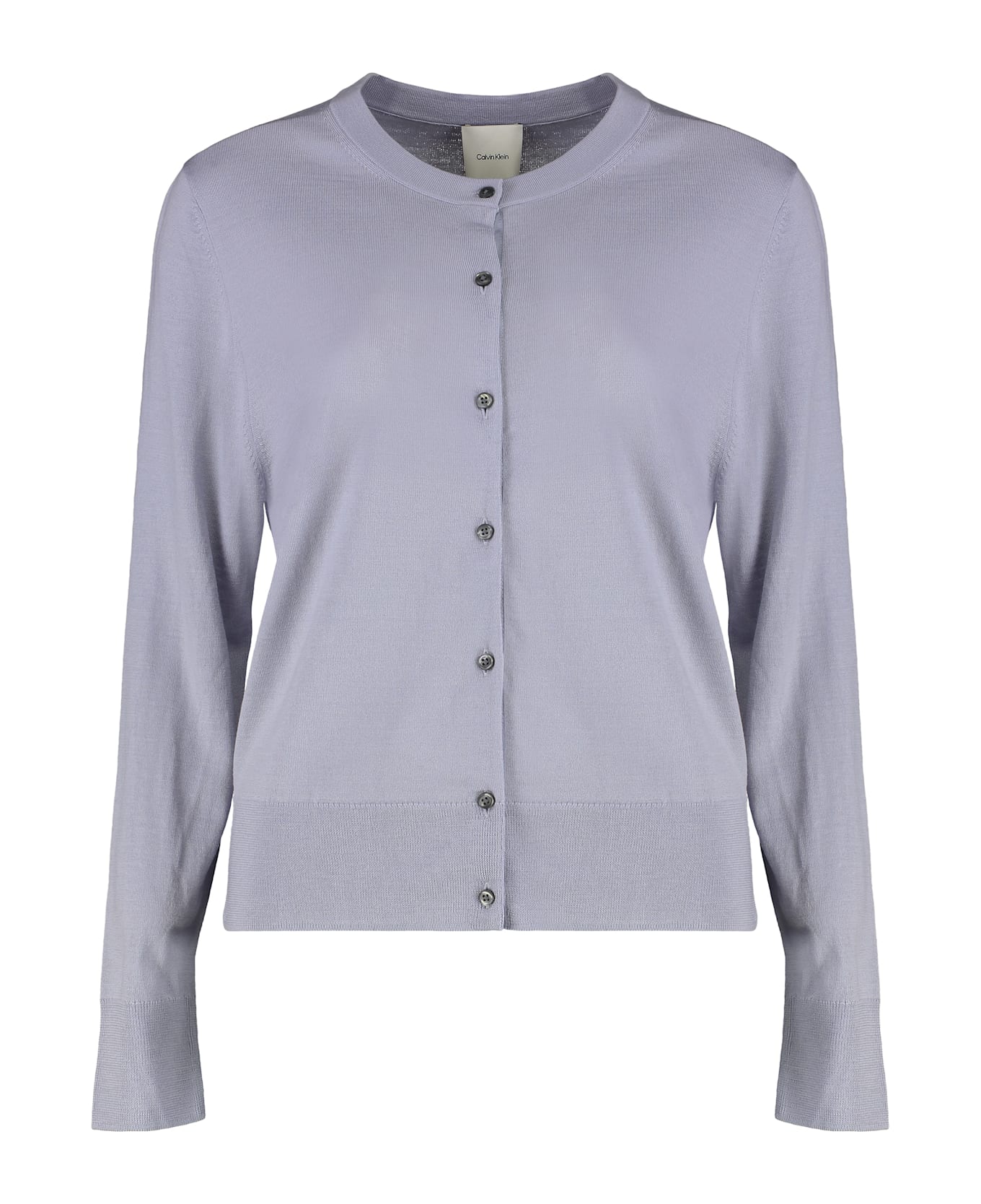 Calvin Klein Cardigan In Wool - Lilac