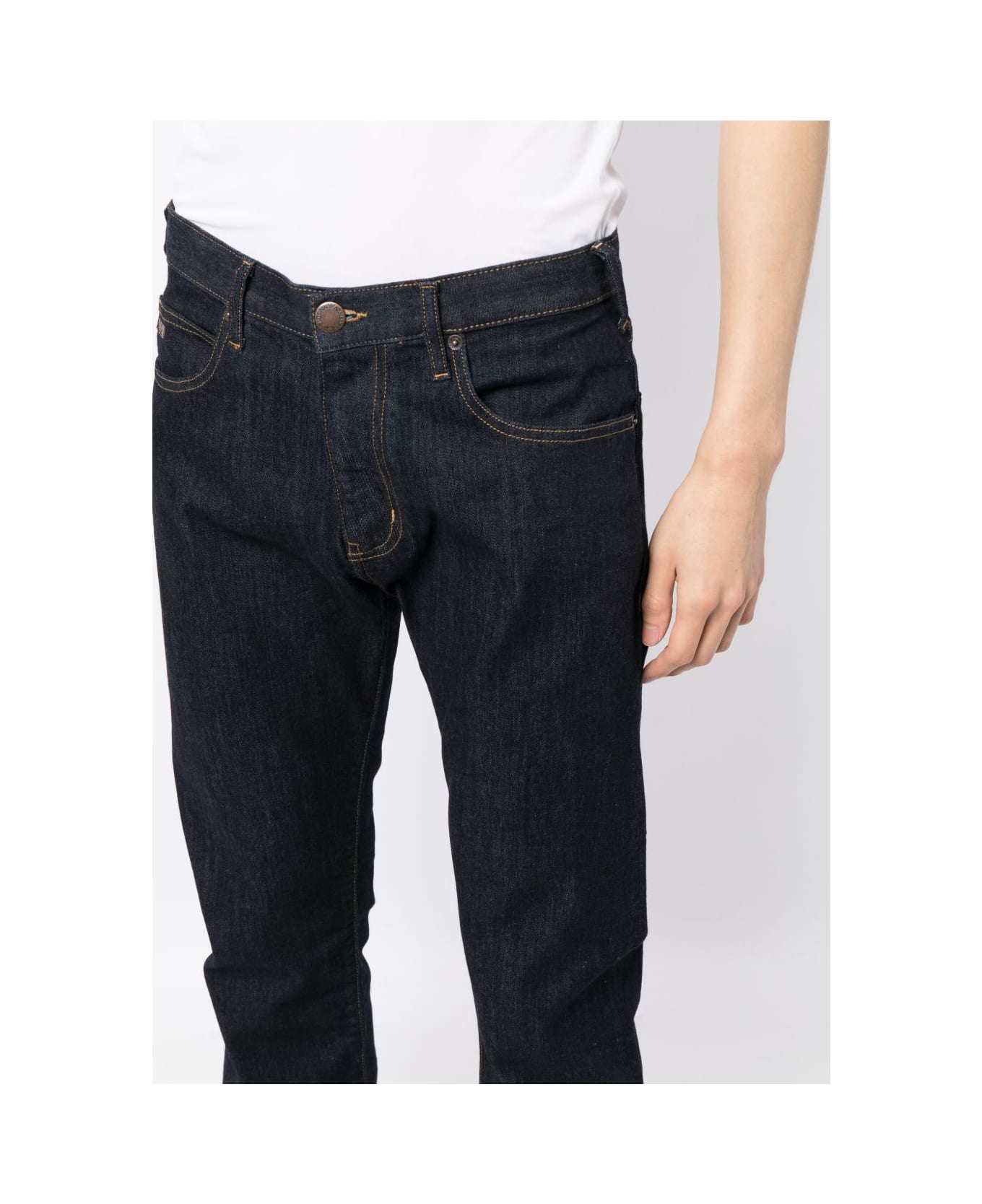 Emporio Armani Regular Fit Denim Jeans - Blue