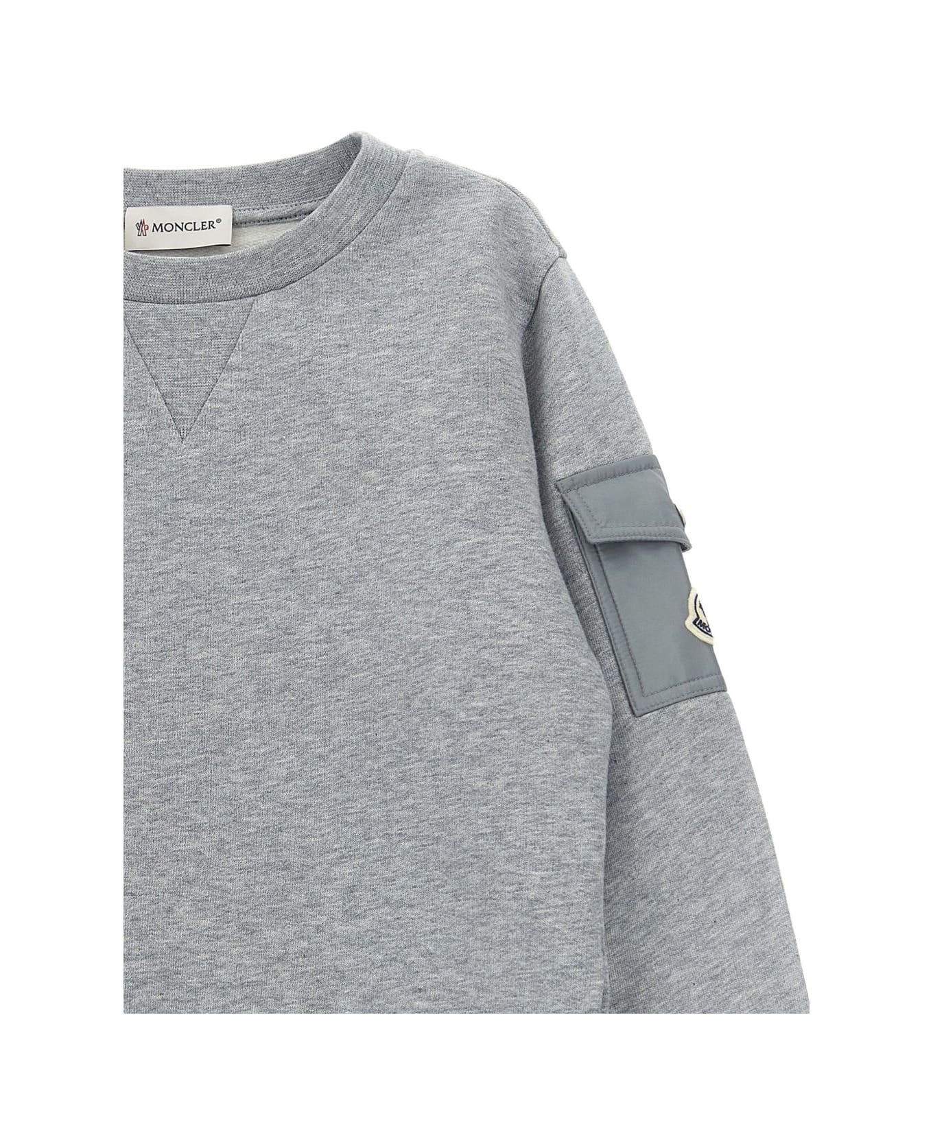 Moncler Enfant Gray Crewneck Sweatshirt - Grey
