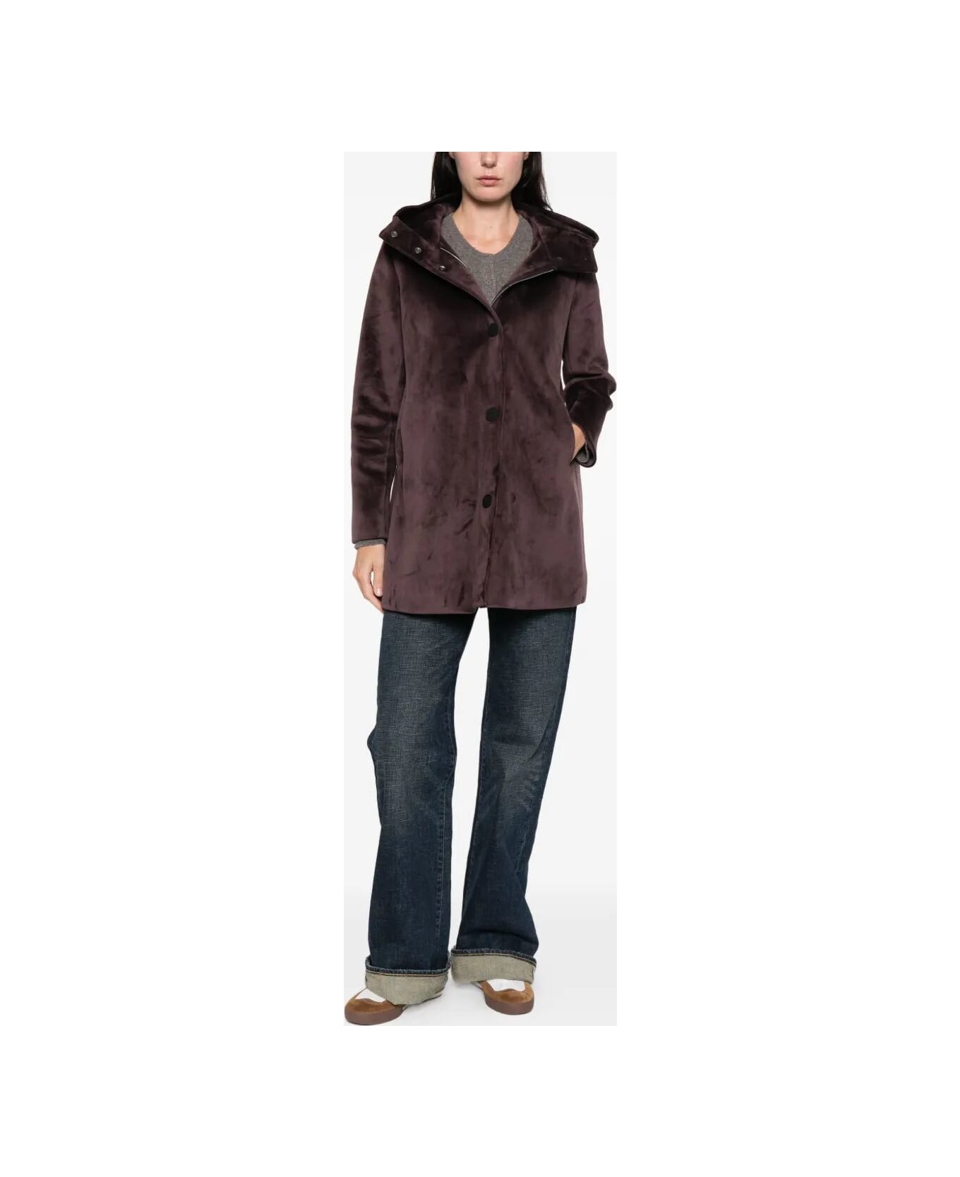 RRD - Roberto Ricci Design Velour Neo Parka Wom Jkt - Bordeaux