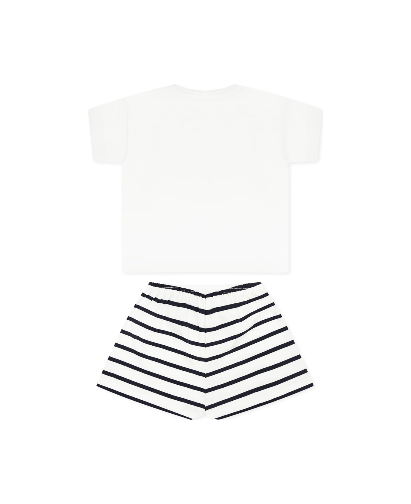 Petit Bateau White Pajamas For Girl With Heart - White