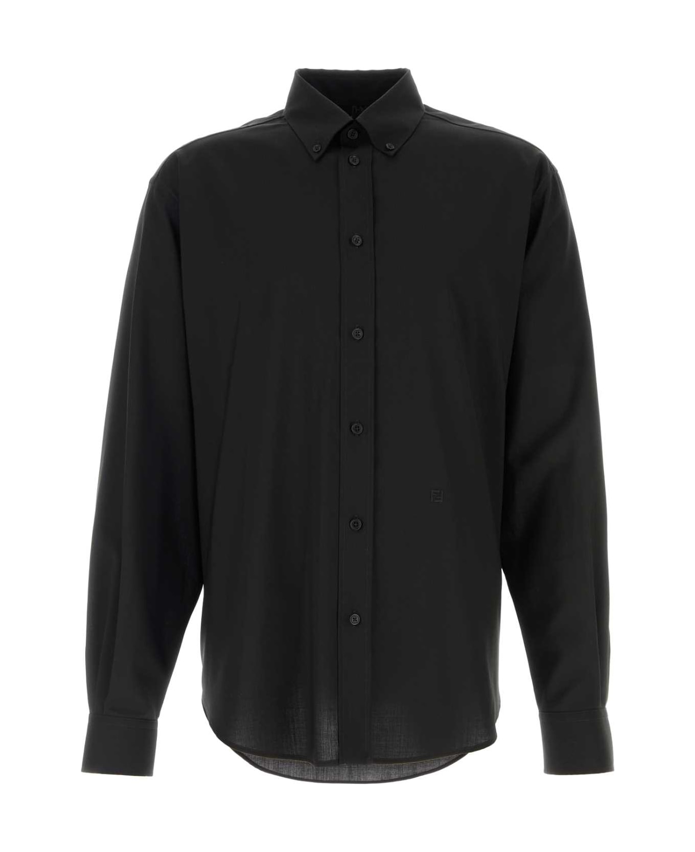 Fendi Black Wool Shirt - Black