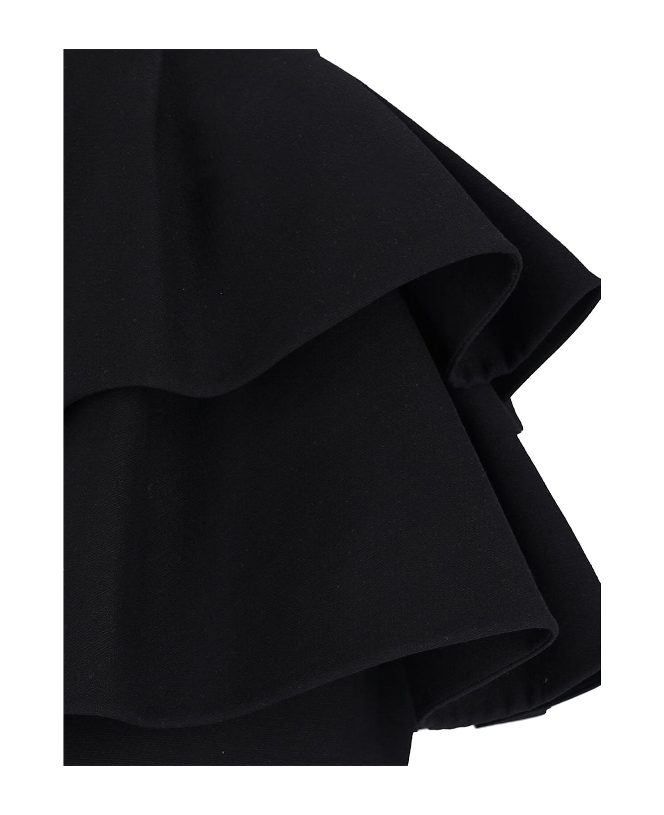 Valentino Virgin Wool And Silk Midi Skirt - Nero