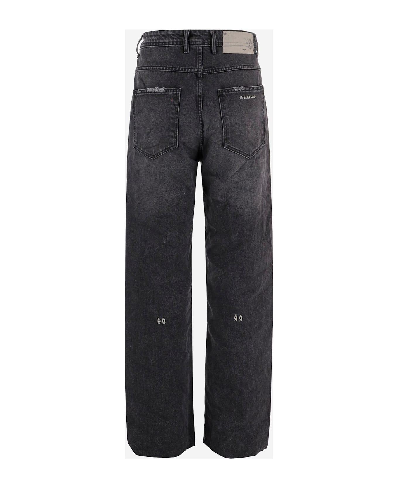 44 Label Group Cotton Jeans With Vintage Details - Grey