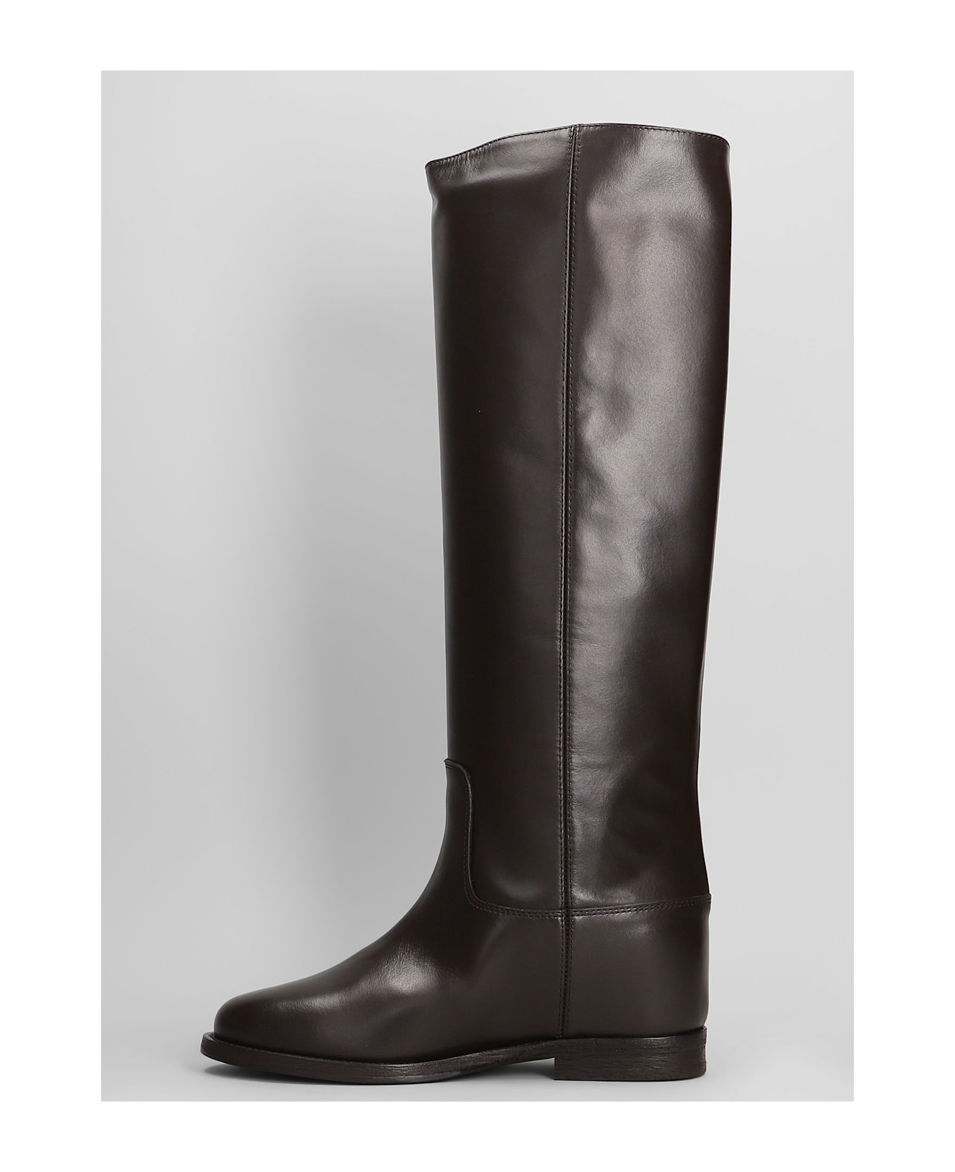 Via Roma 15 In Dark Brown Leather - dark brown