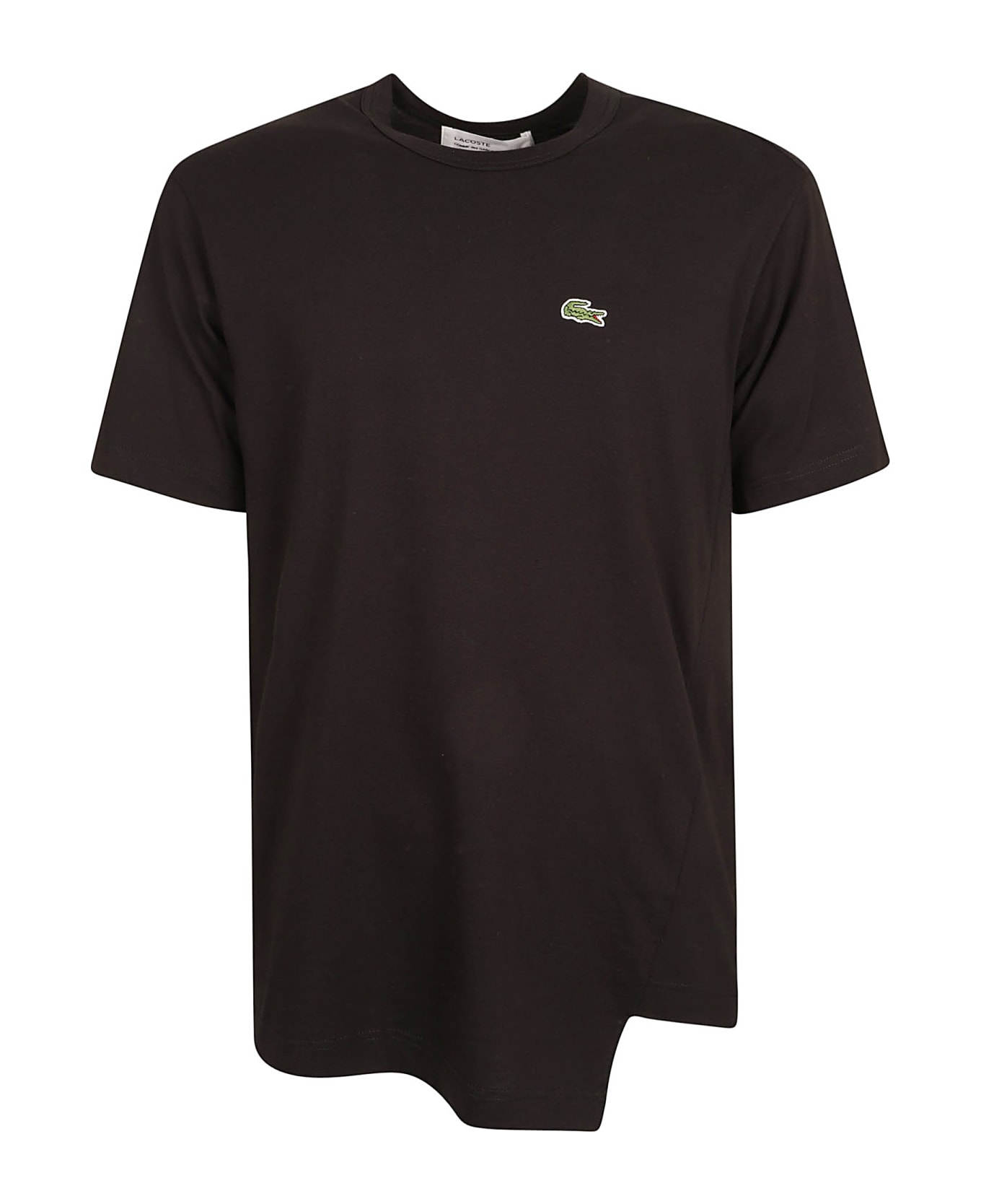 Comme des Garçons Shirt Asymmetric Logo Patch T-shirt - Black