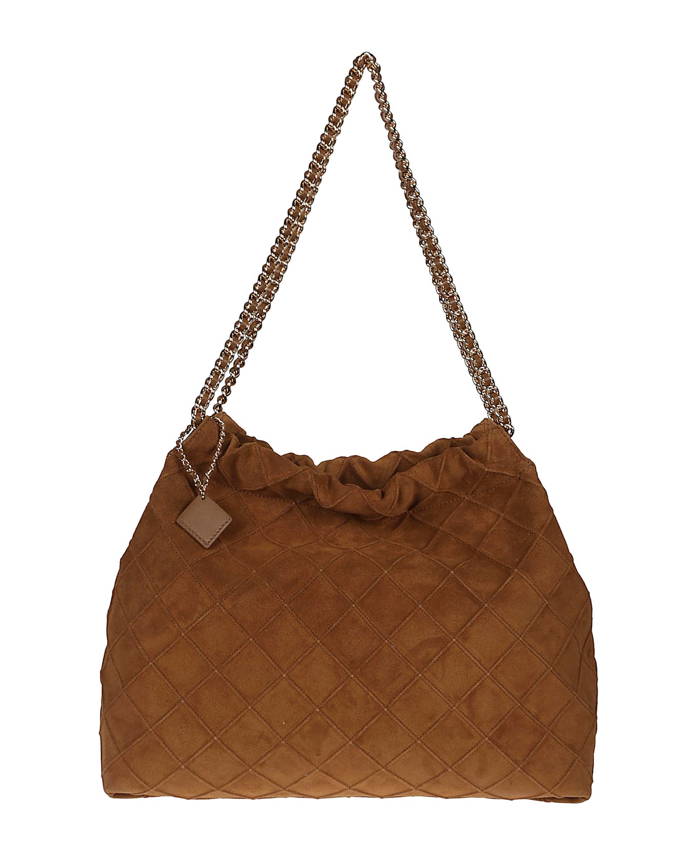 Tory Burch Fleming Soft Suede Drawstring Hobo Bag - Chichory Brown