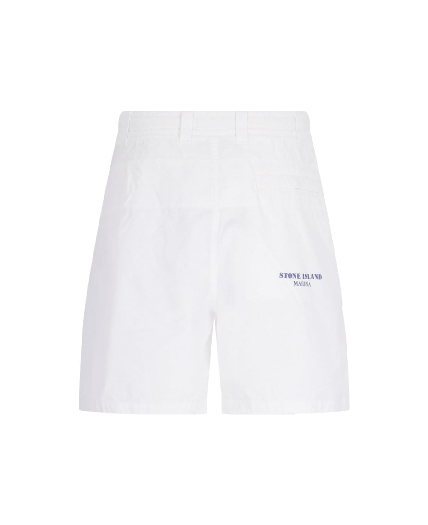 Stone Island 'marina' Shorts - Bianco ショートパンツ