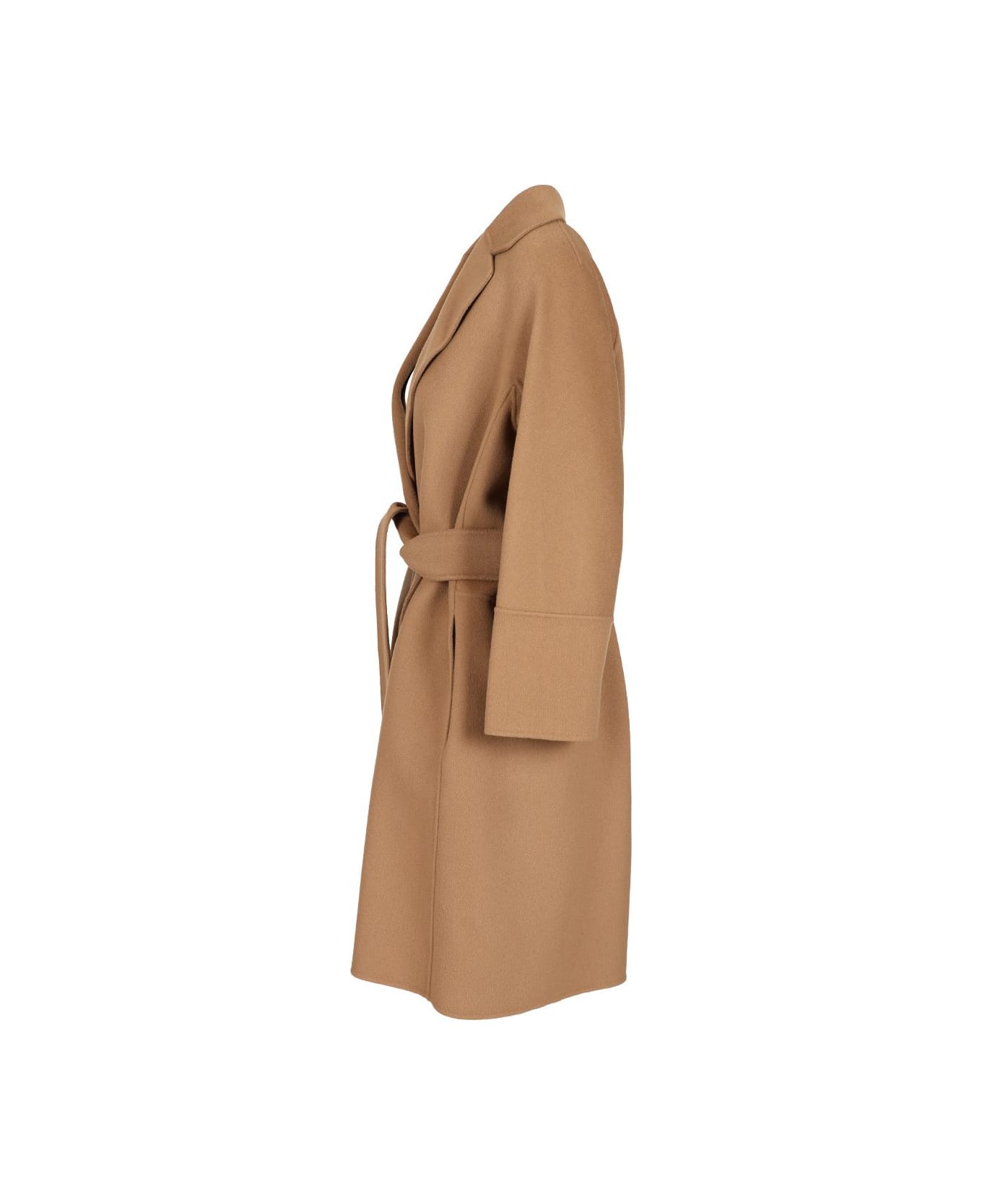 
S Max Mara Short Double Wool Coat - BEIGE