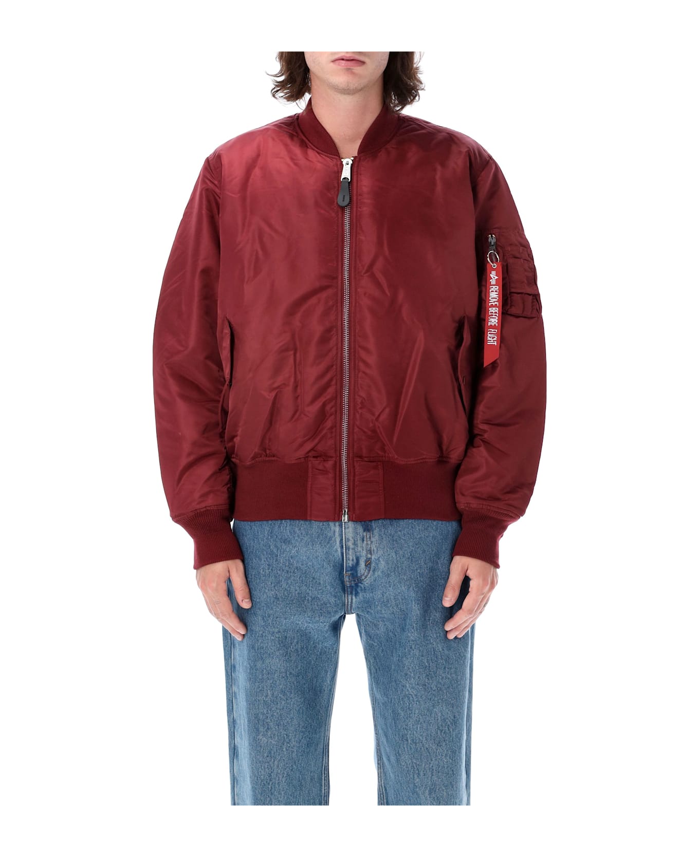 Alpha Industries Ma-1 Bomber Jacket - BURGUNDY