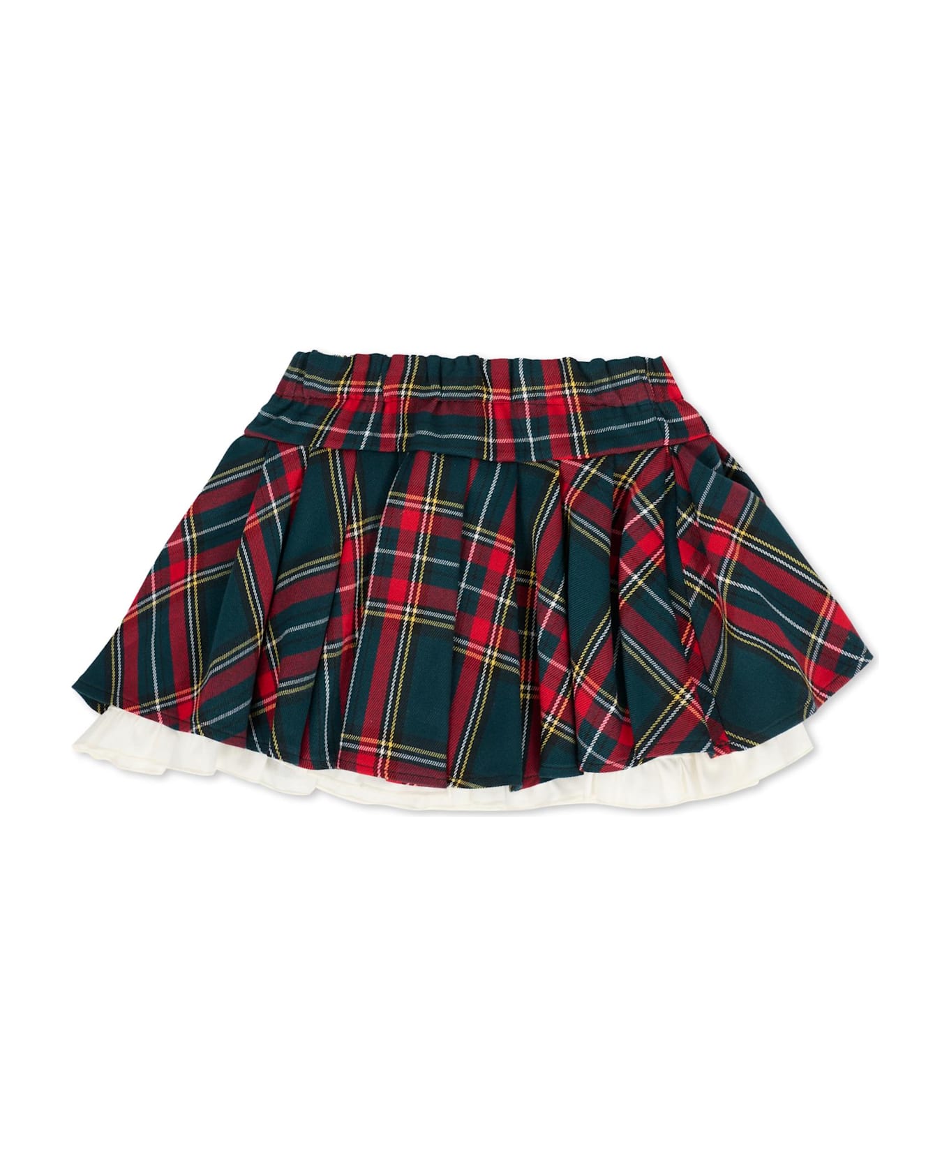 La stupenderia Red Skirt For Baby Girl With Buttons - Red