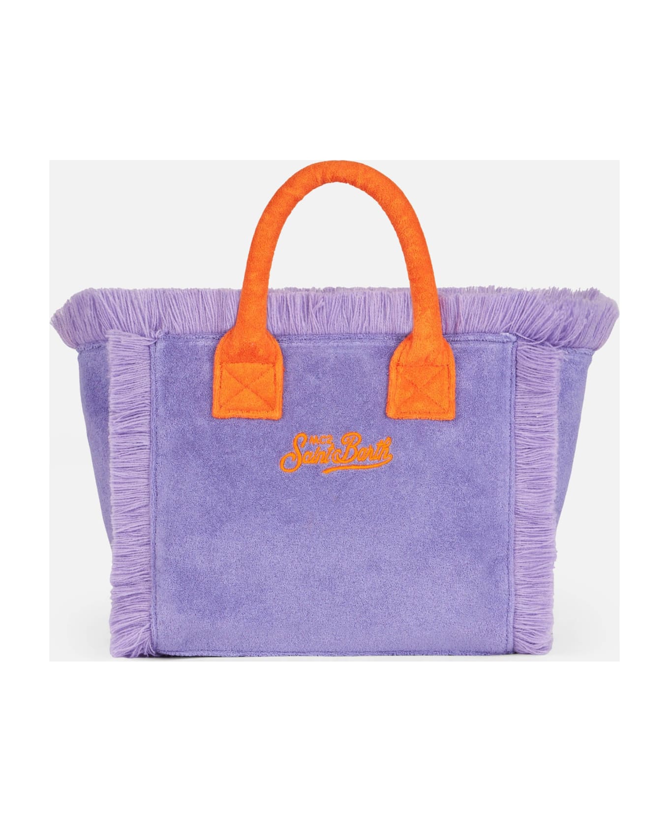 MC2 Saint Barth Colette Purple Terry Handbag With Saint Barth Logo - PINK