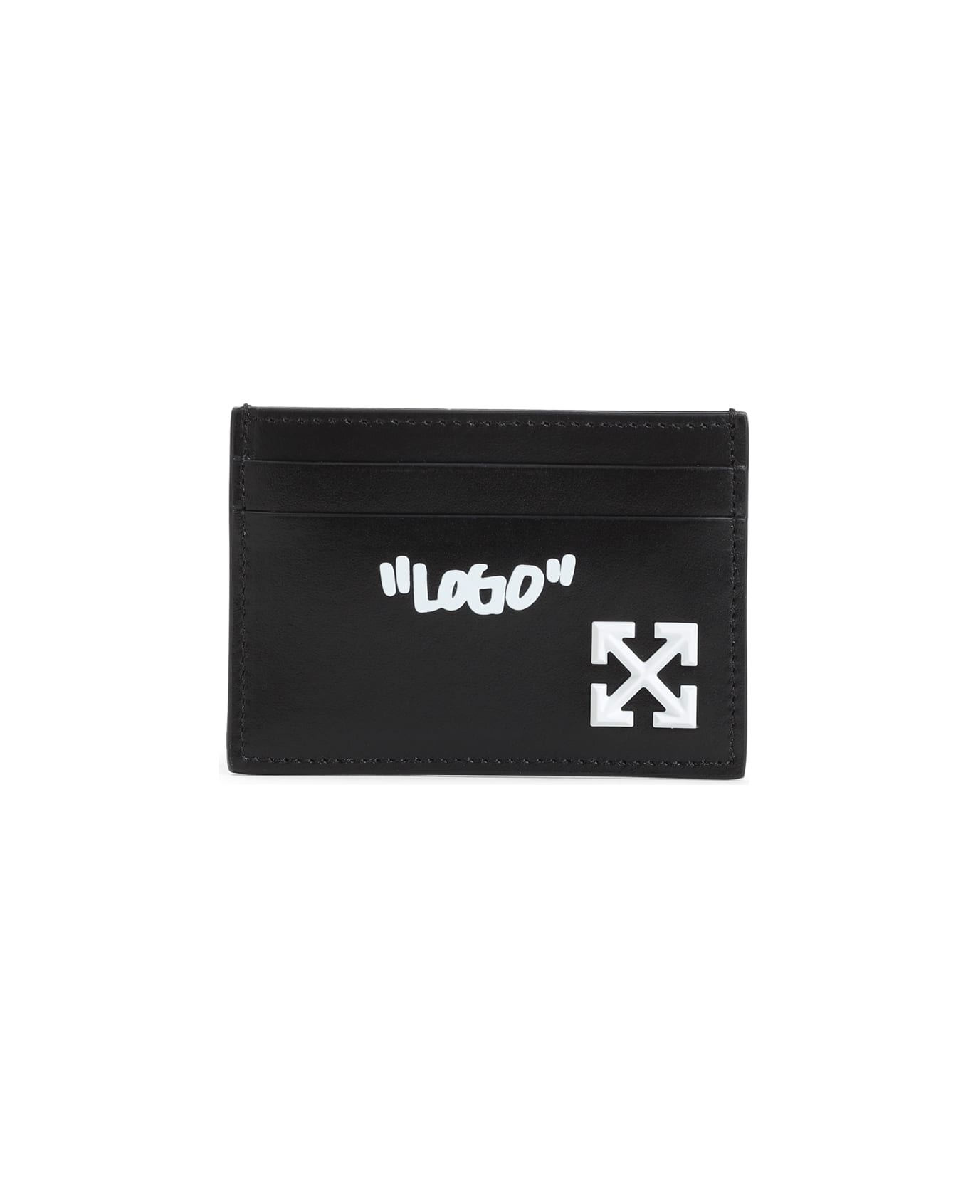 Off-White Jitney Quote Credit Card Case - Black White