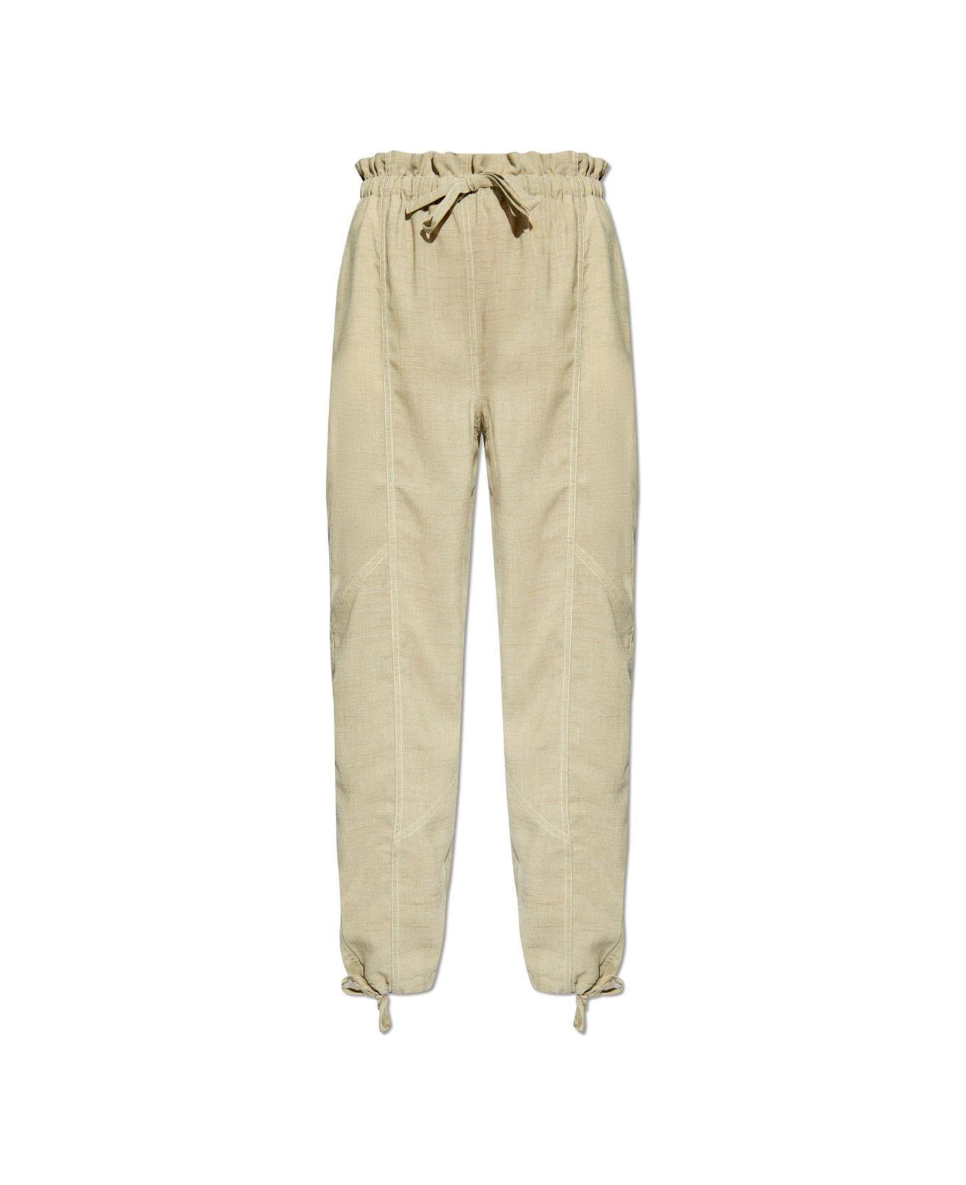 Ganni Loose Fit Trousers - Beige