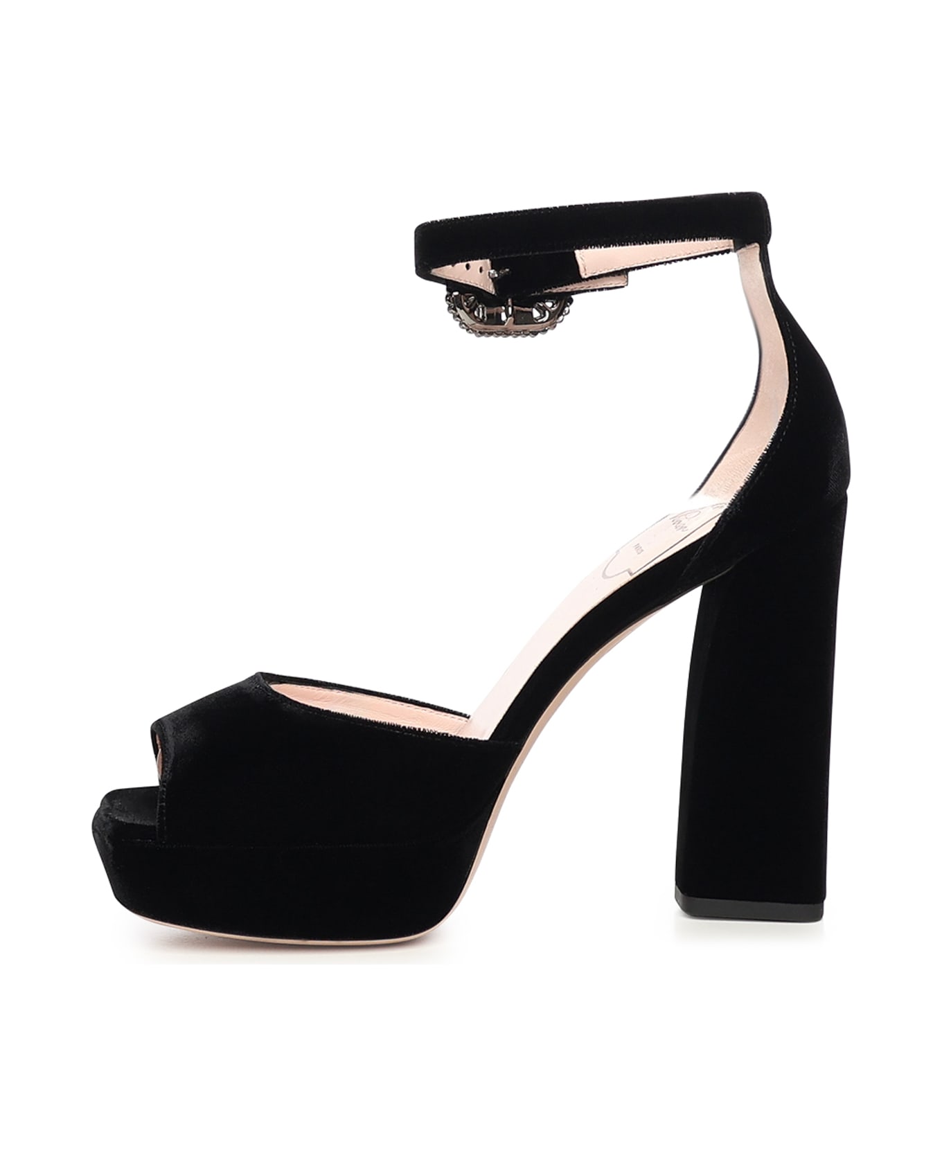 Roger Vivier Velvet Platform Sandals - Black サンダル