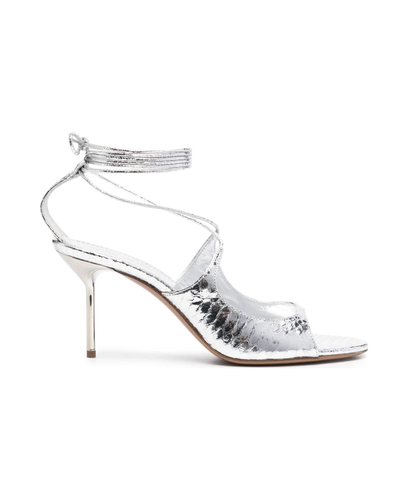 Paris Texas Heeled Sandals - Silver