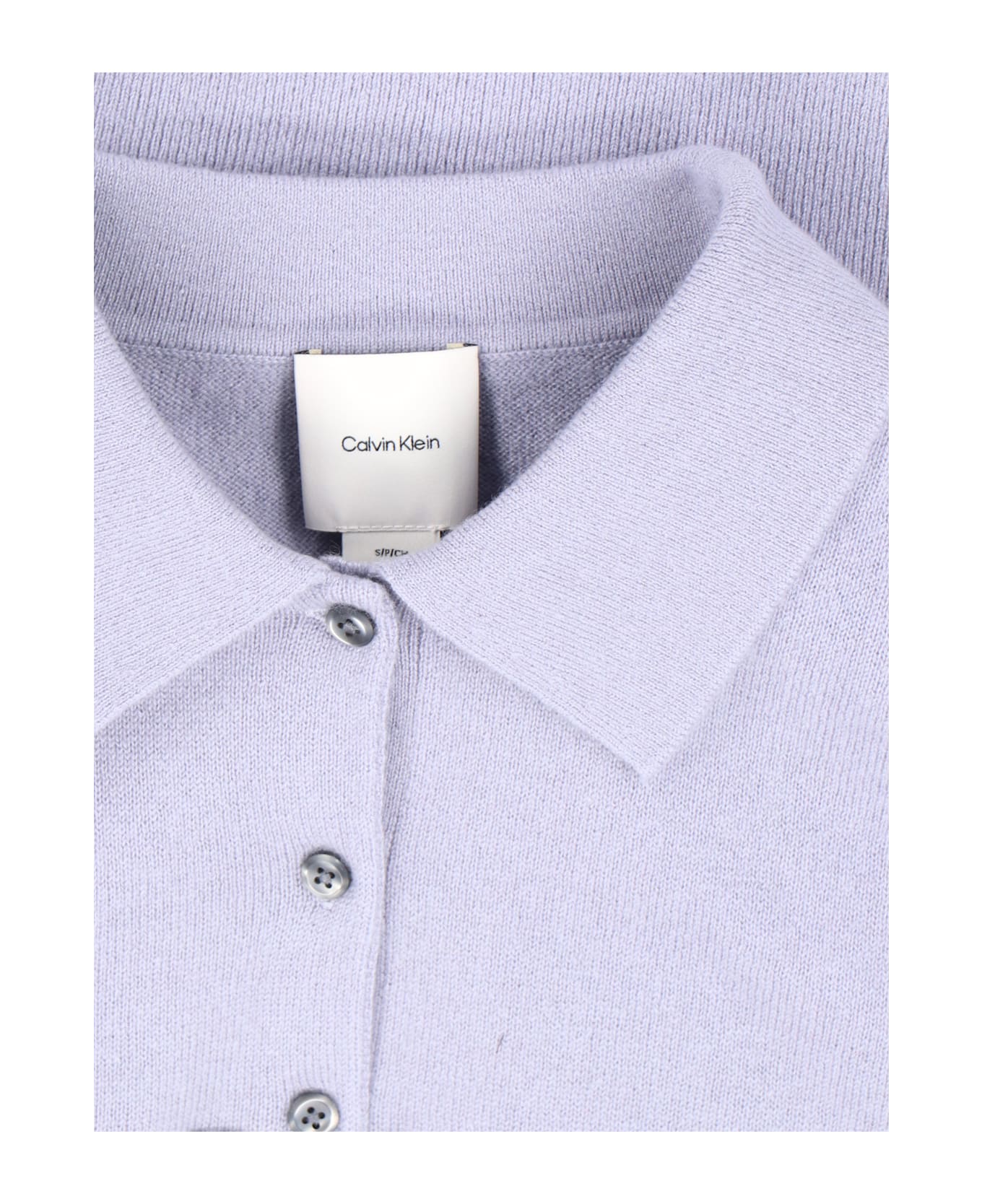 Calvin Klein Cashmere Polo Shirt - Purple