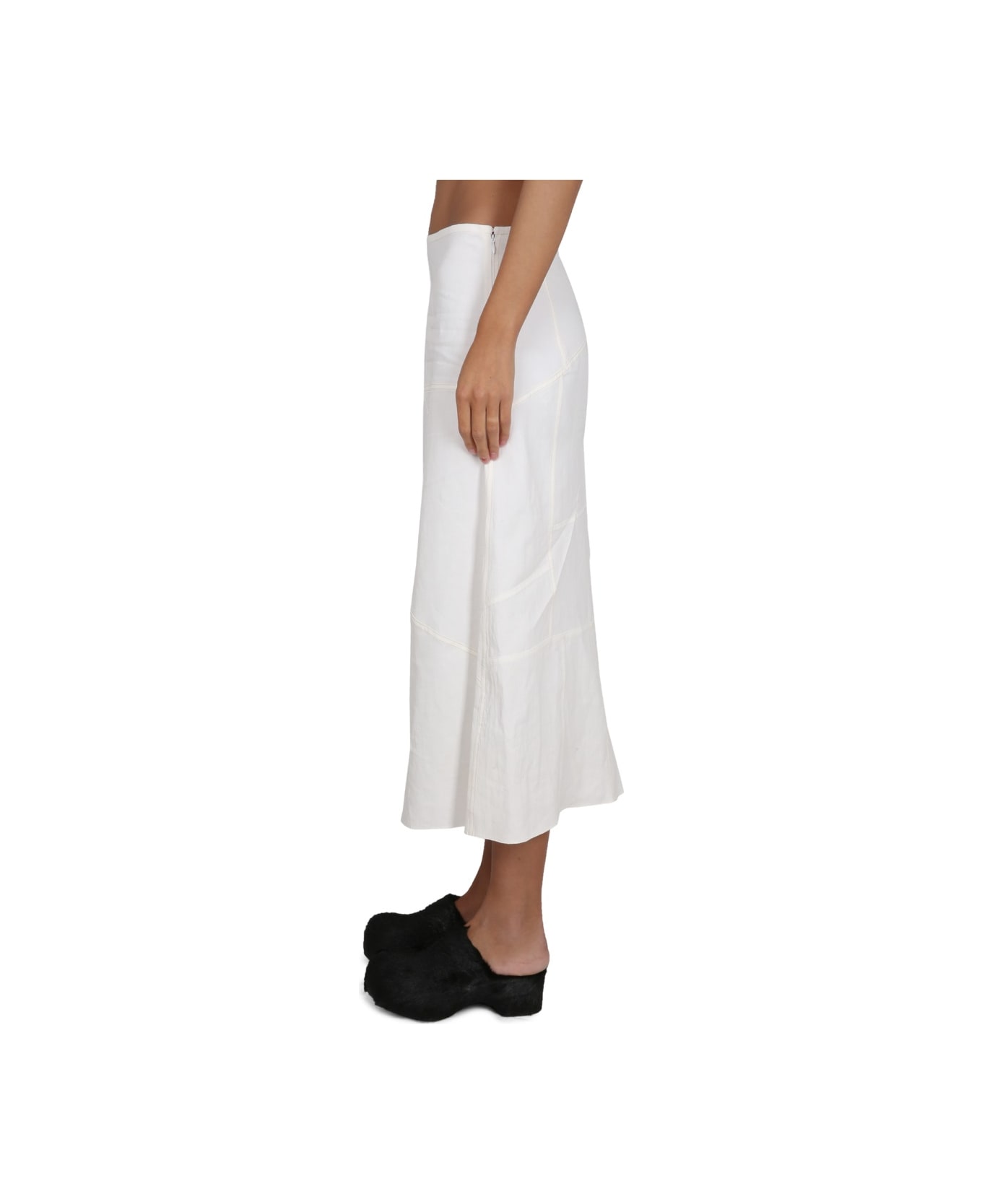 Jil Sander Cotton Skirt - WHITE